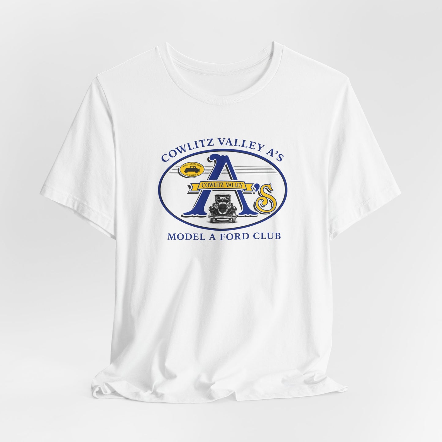 Cowlitz Valley A's Model A Ford Club Tee — Unisex Jersey Short Sleeve Tee