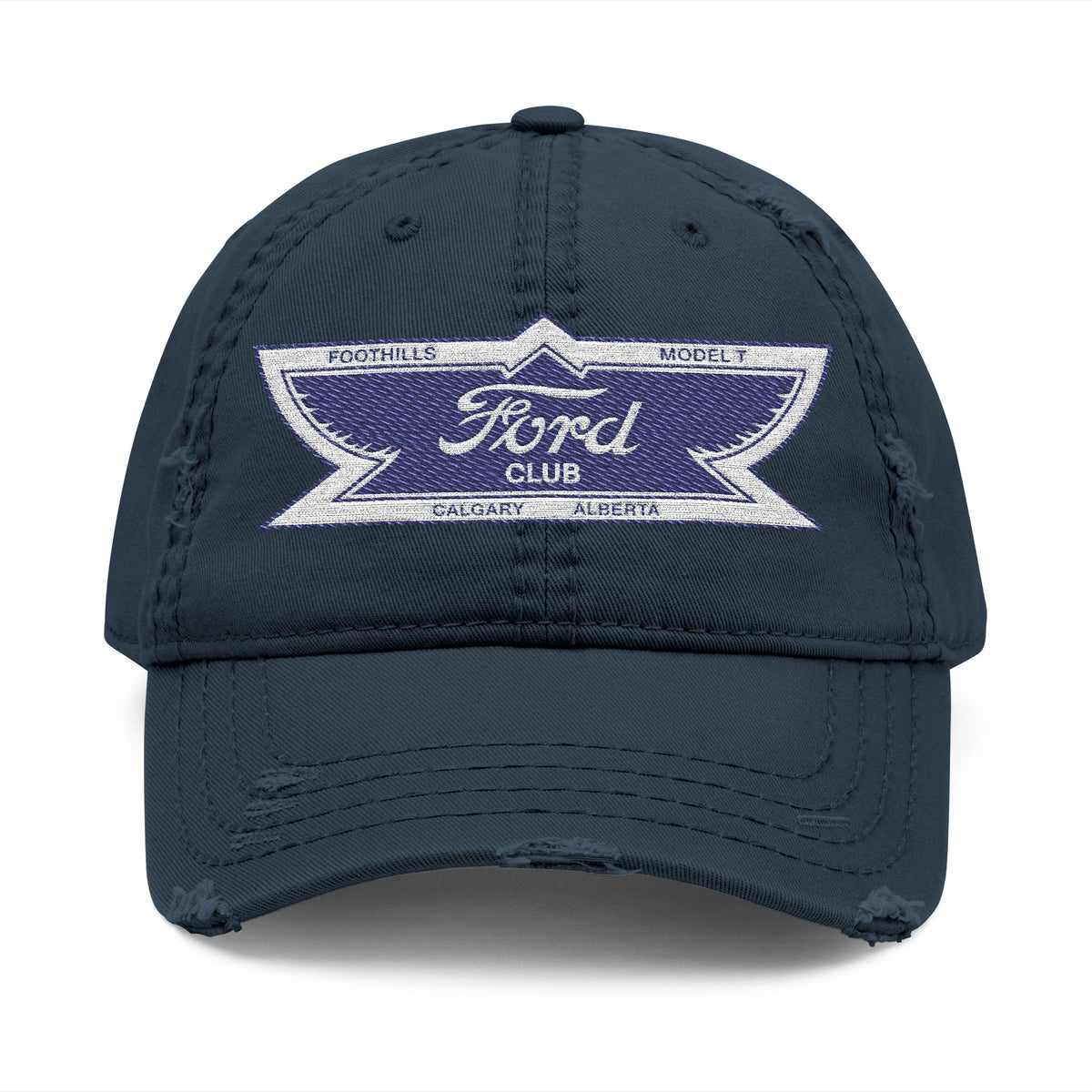 Foothills Model T Club Distressed Embroidered Dad Hat