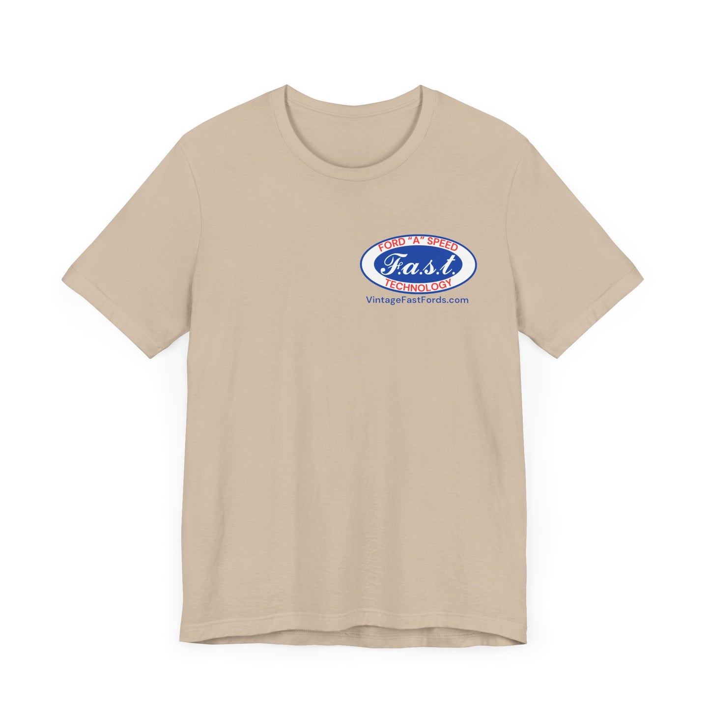 F.a.s.t. Ford "A" Speed Technology (single logo) - Grey Short Sleeve T-Shirt for Casual Style