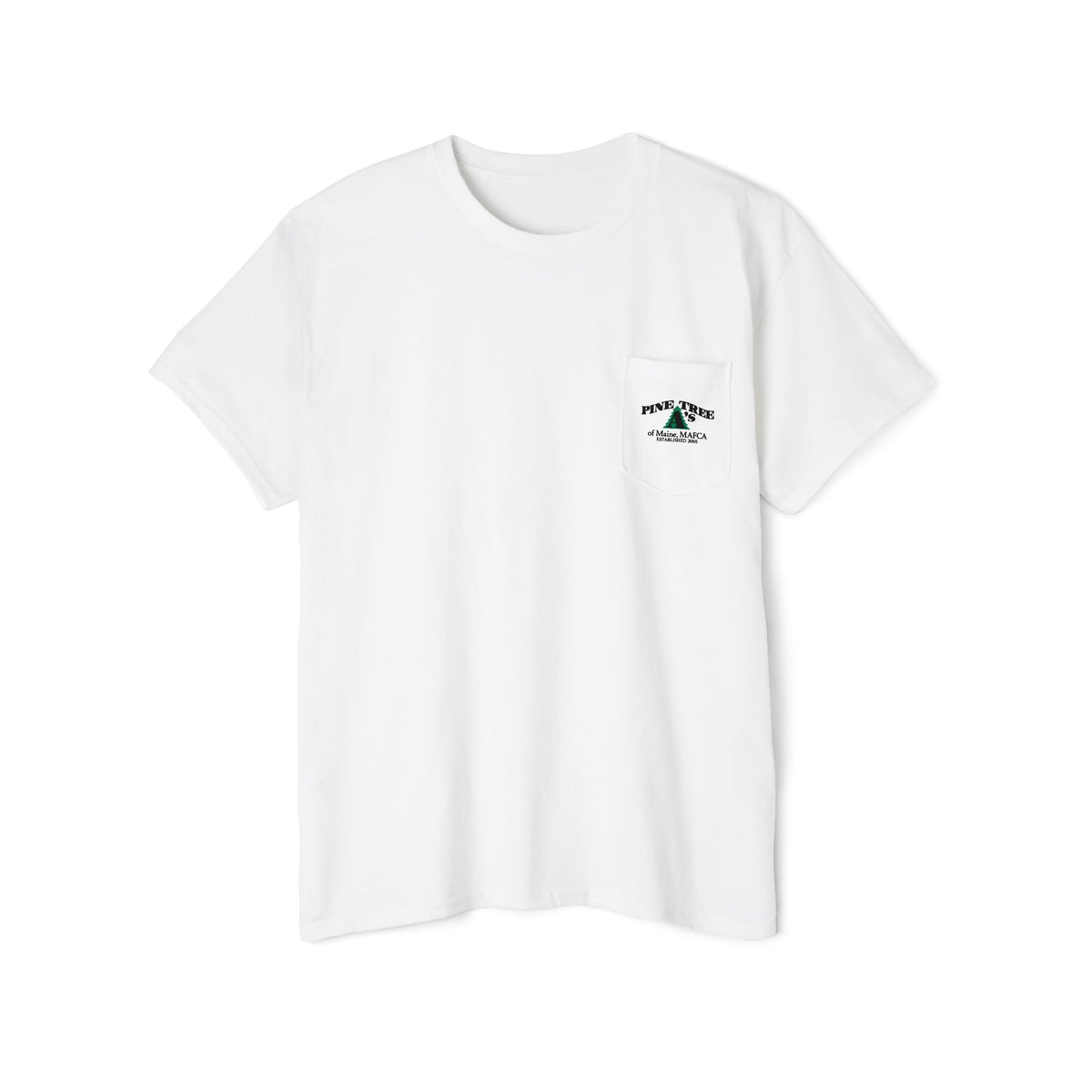 Pine Tree A's of Maine, MAFCA Front and Back Logos — Unisex Heavy Cotton Pocket Tee