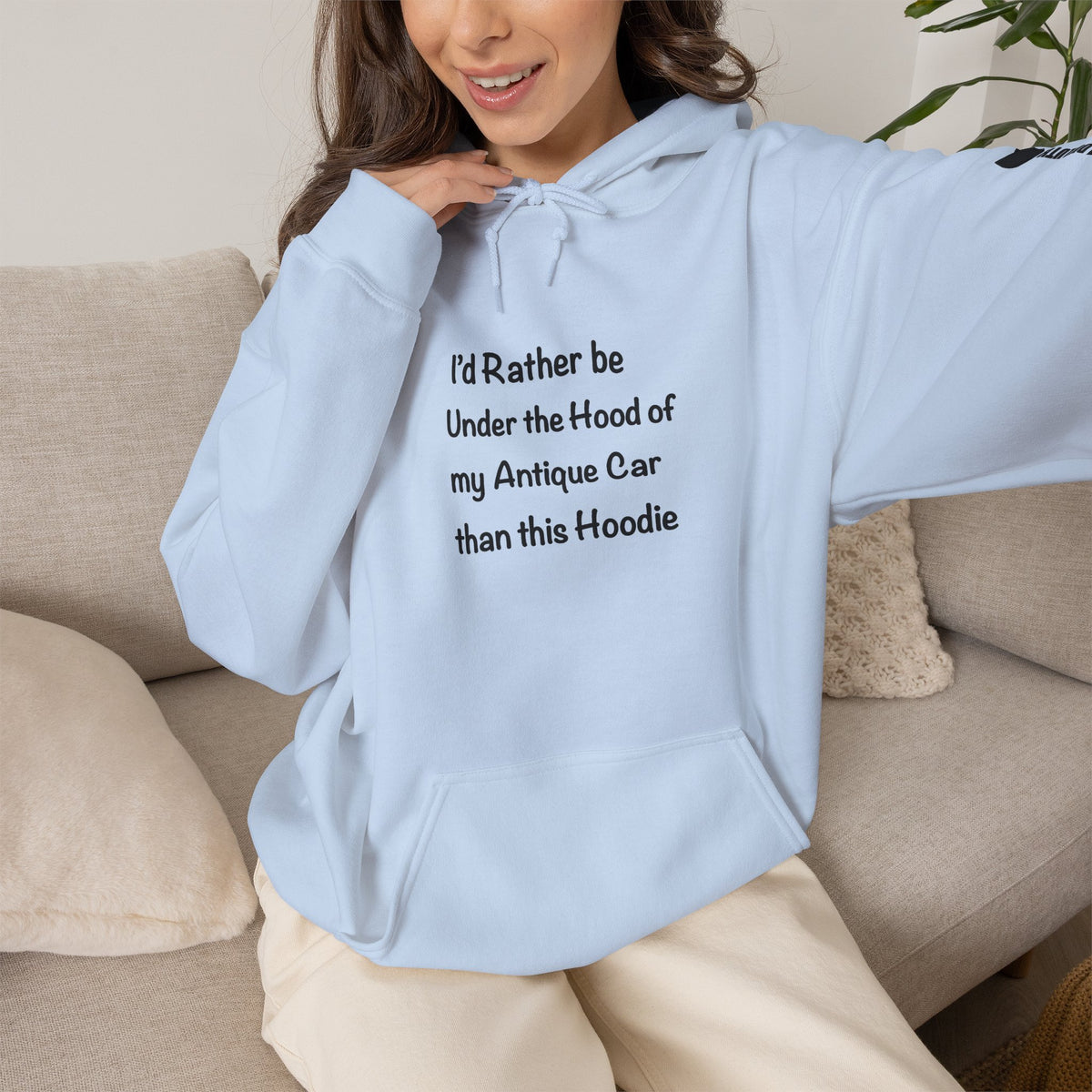 Arrowhead Chapter AACA Hoodie — "I'd Rather be Under the Hood" plus Sleeve and Back Images