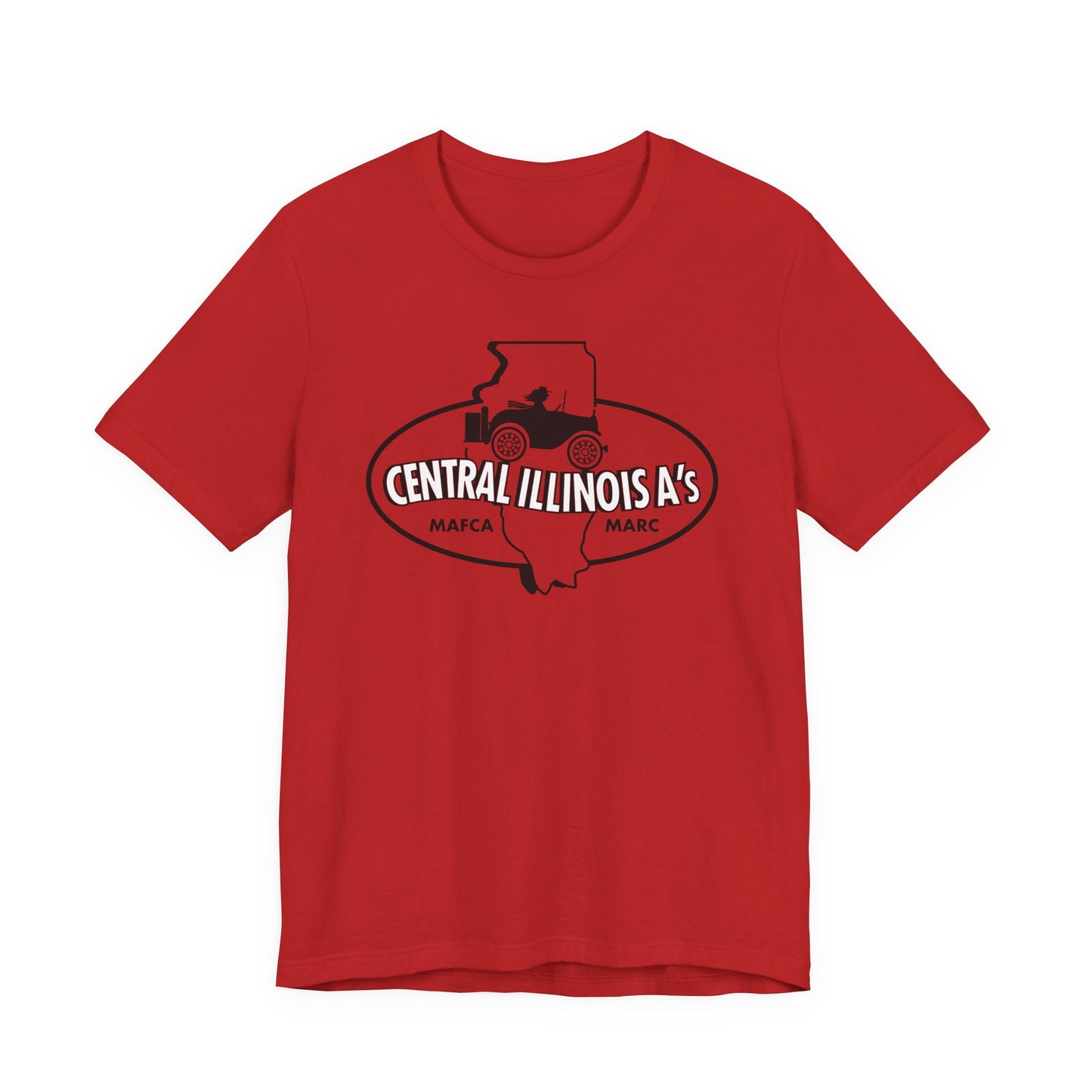 Central Illinois A's Vintage Car T-Shirt - Unisex Jersey Short Sleeve Tee