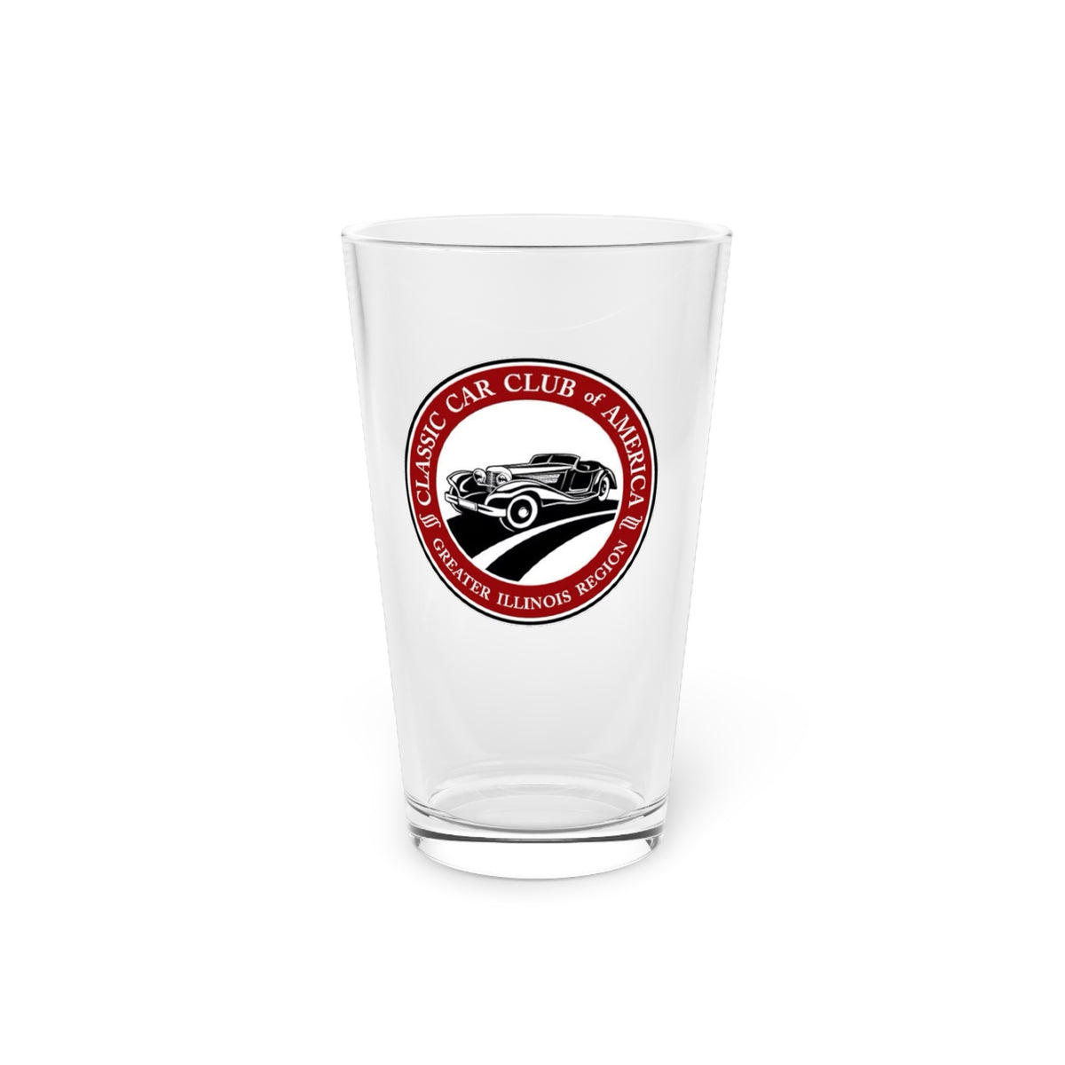 Classic Car Club of America Greater Illinois Region Pint Glass – 16oz Glass