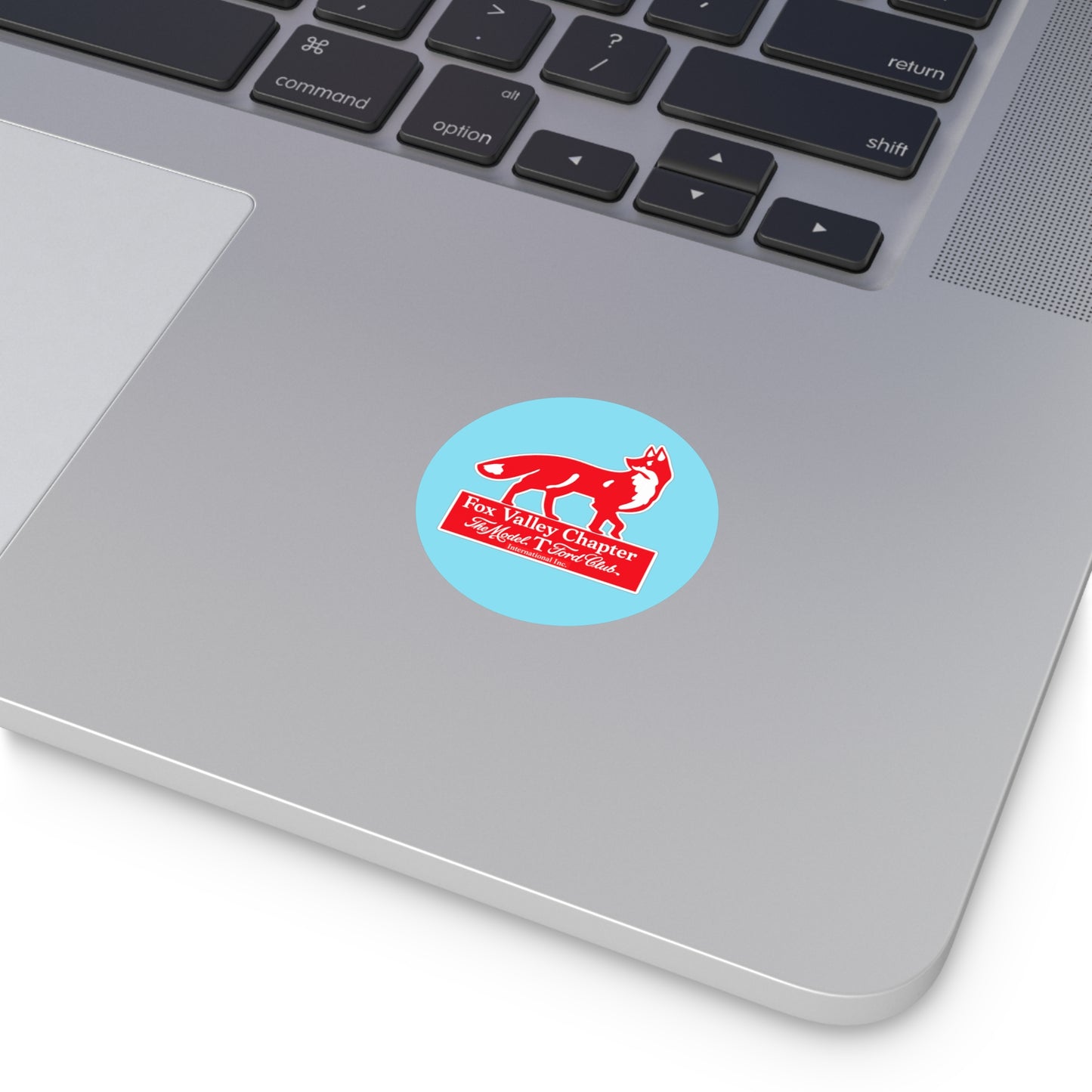 Fox Valley Chapter Model T Ford Club Round Vinyl Sticker — The Model T Ford Club Logo