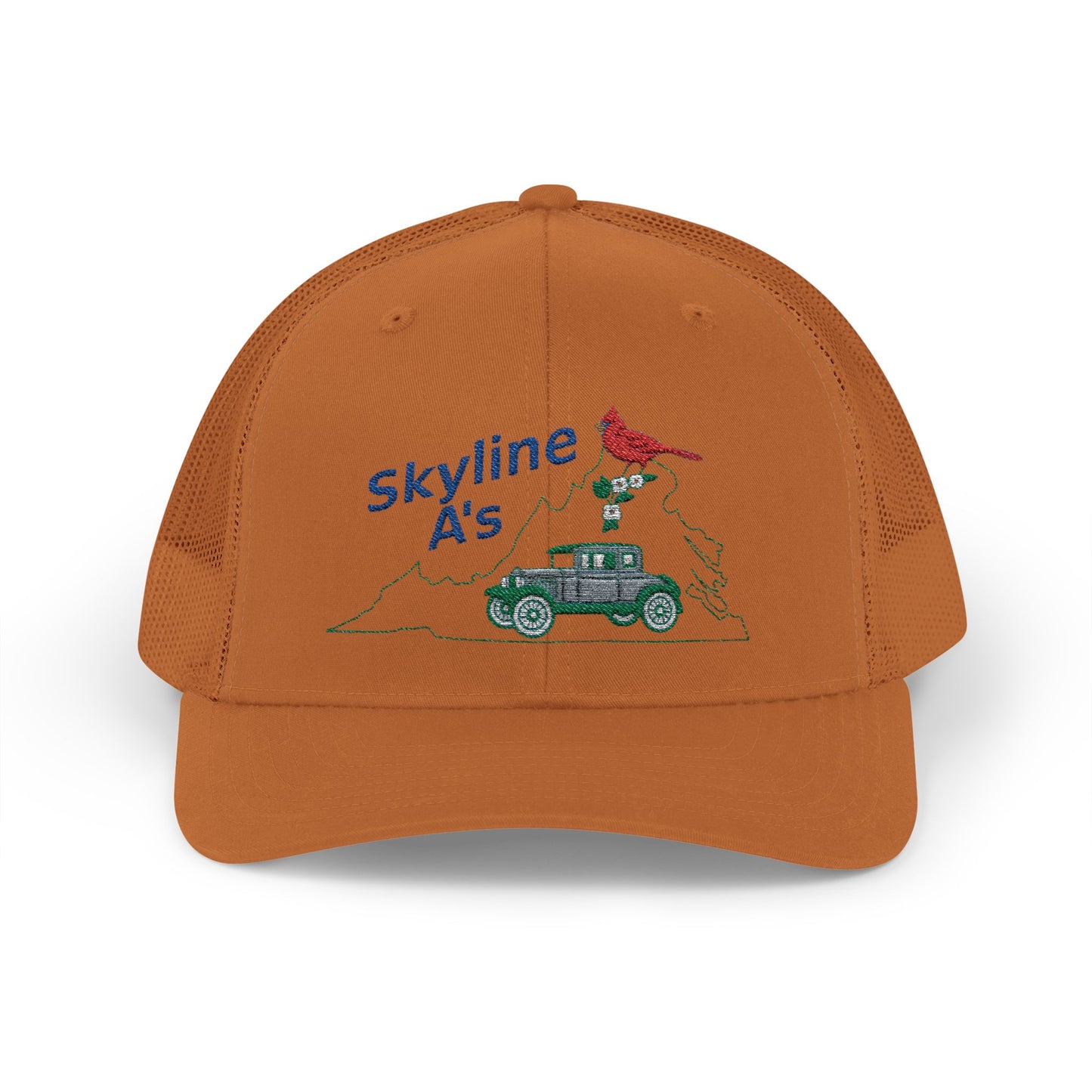 Skyline A's Vintage Tractor Snapback Trucker Hat (Embroidered)