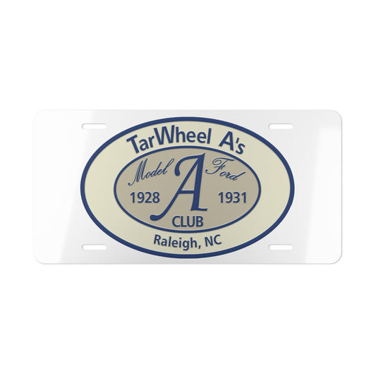TarWheel A's Raleigh NC License Plate - Vintage Model A Club Vanity Plate