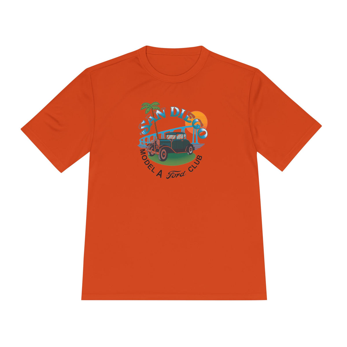San Diego Model A Ford Club Tee — Moisture‑Wicking Shirt
