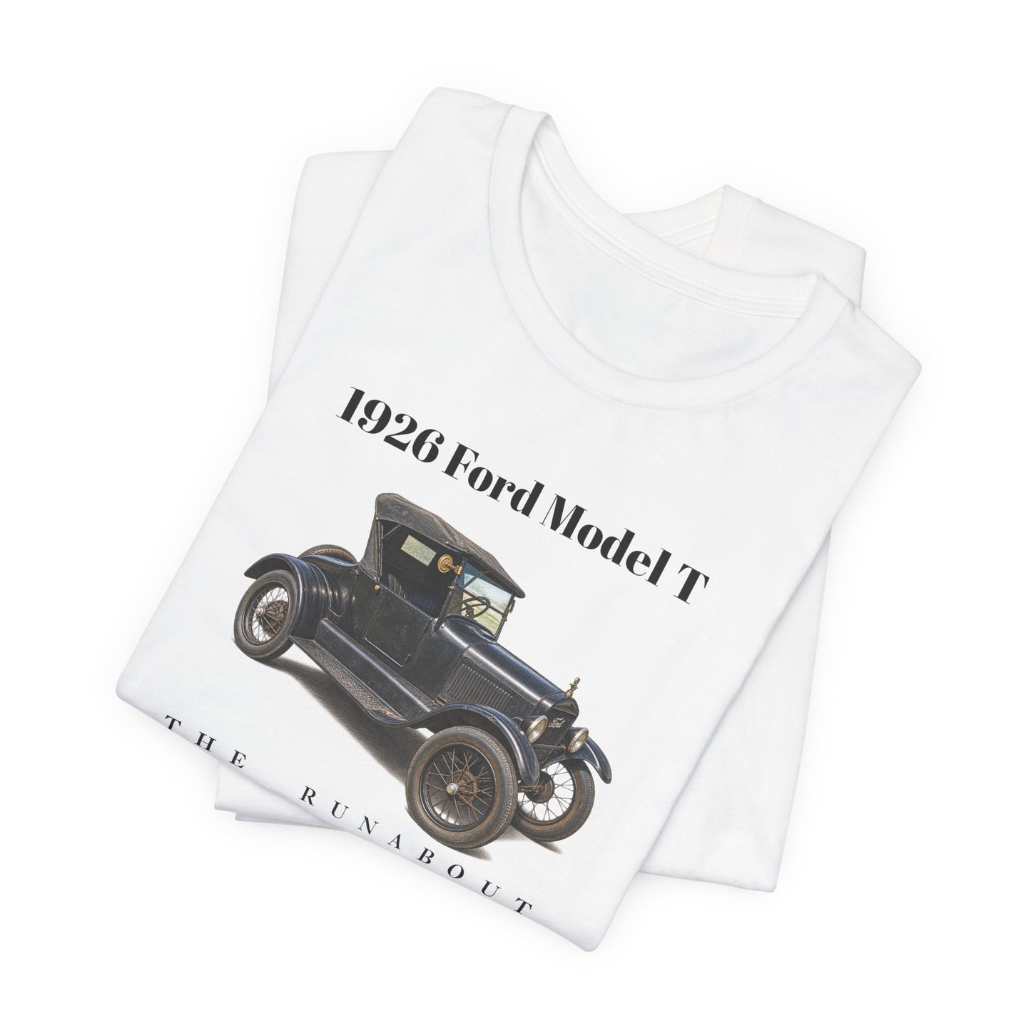 1926 Ford Model T Runabout Vintage Car Tee — Unisex Jersey Short Sleeve Tee