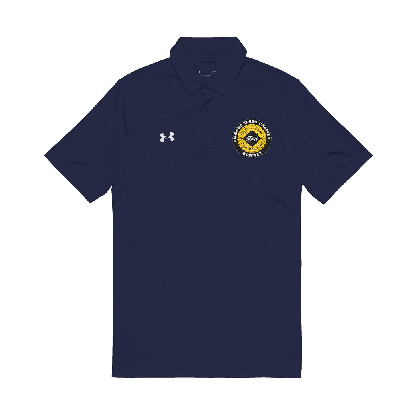 Diamond Tread Chapter Downey Embroidered Crew Logo — Under Armour Performance Golf Polo