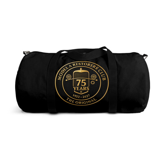 75 Years Model A Restorers Club Duffel Bag — Vintage Auto Anniversary Travel Gear