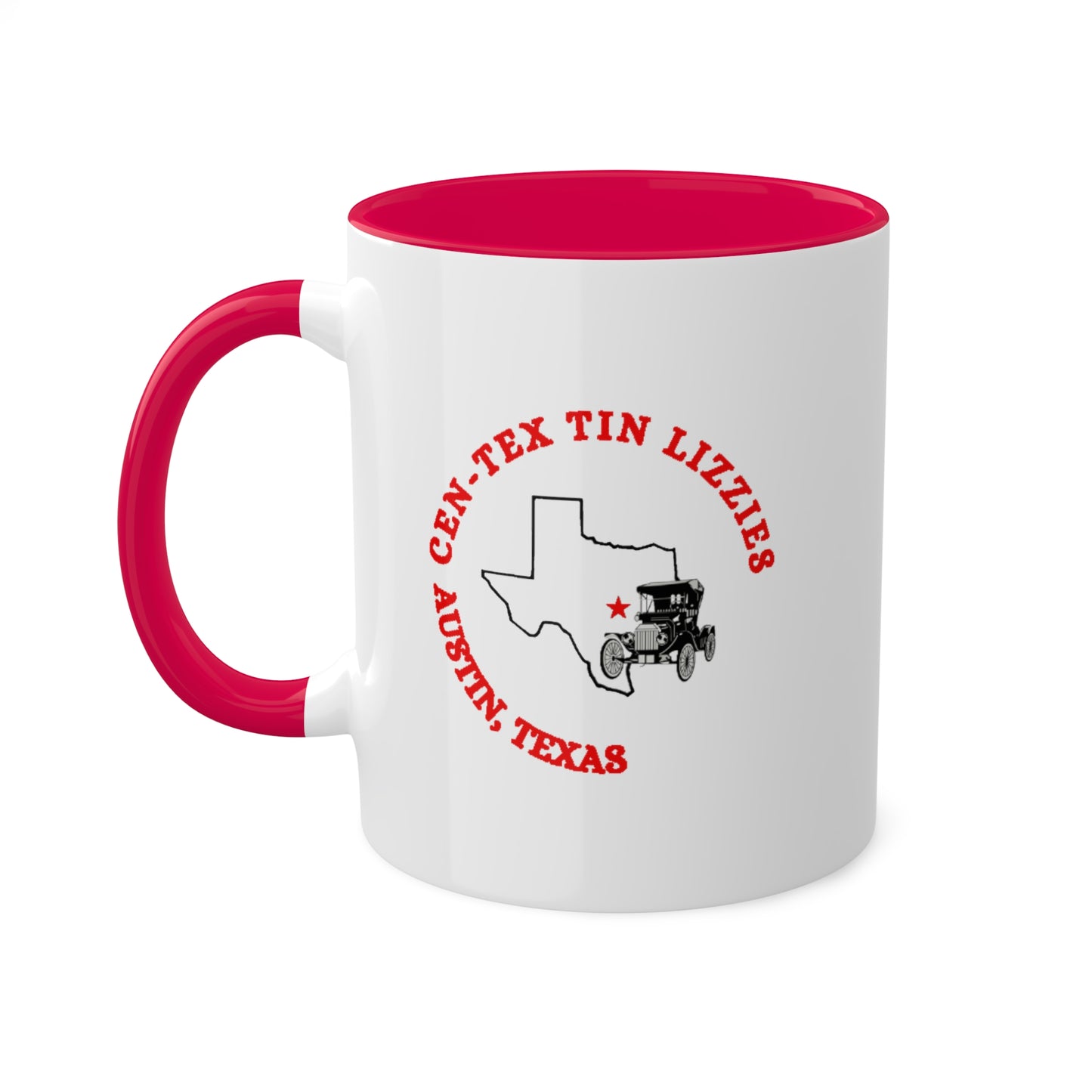 Cen-Tex Tin Lizzies Colorful Mugs, 11oz