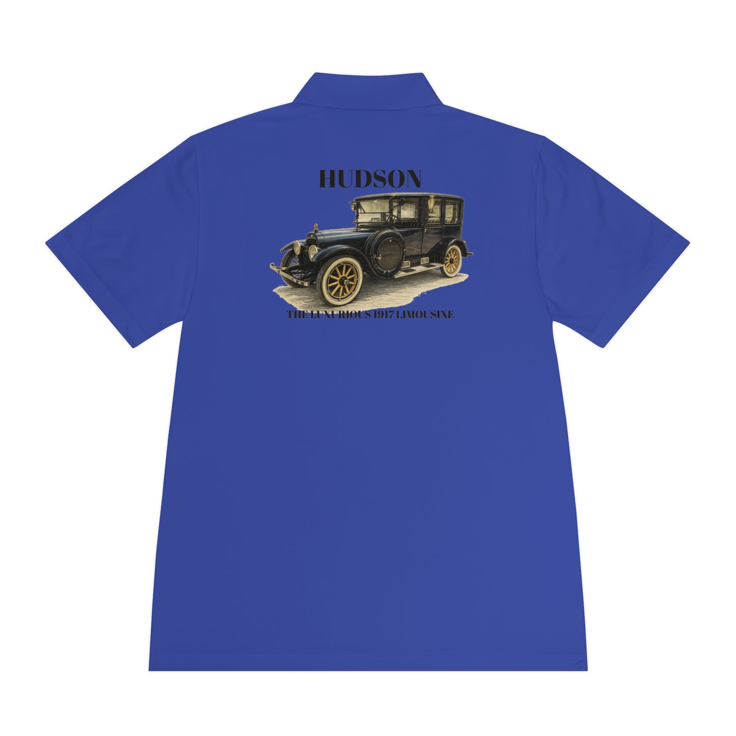 1917 Hudson Limousine Polo Shirt — Classic Vintage Car Men's Sport Polo (Gene)