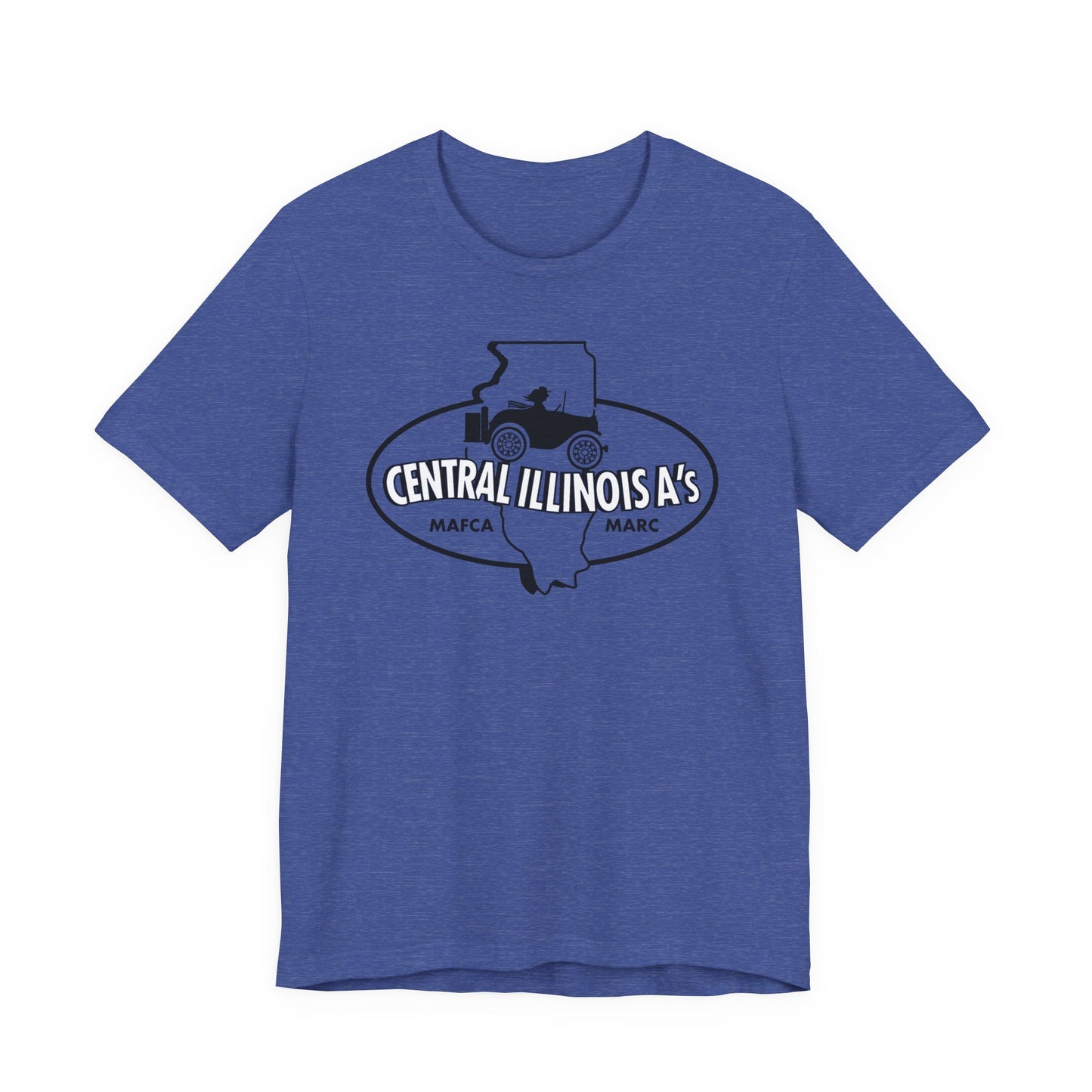 Central Illinois A's Vintage Car T-Shirt - Unisex Jersey Short Sleeve Tee
