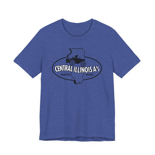 Central Illinois A's Vintage Car T-Shirt - Unisex Jersey Short Sleeve Tee