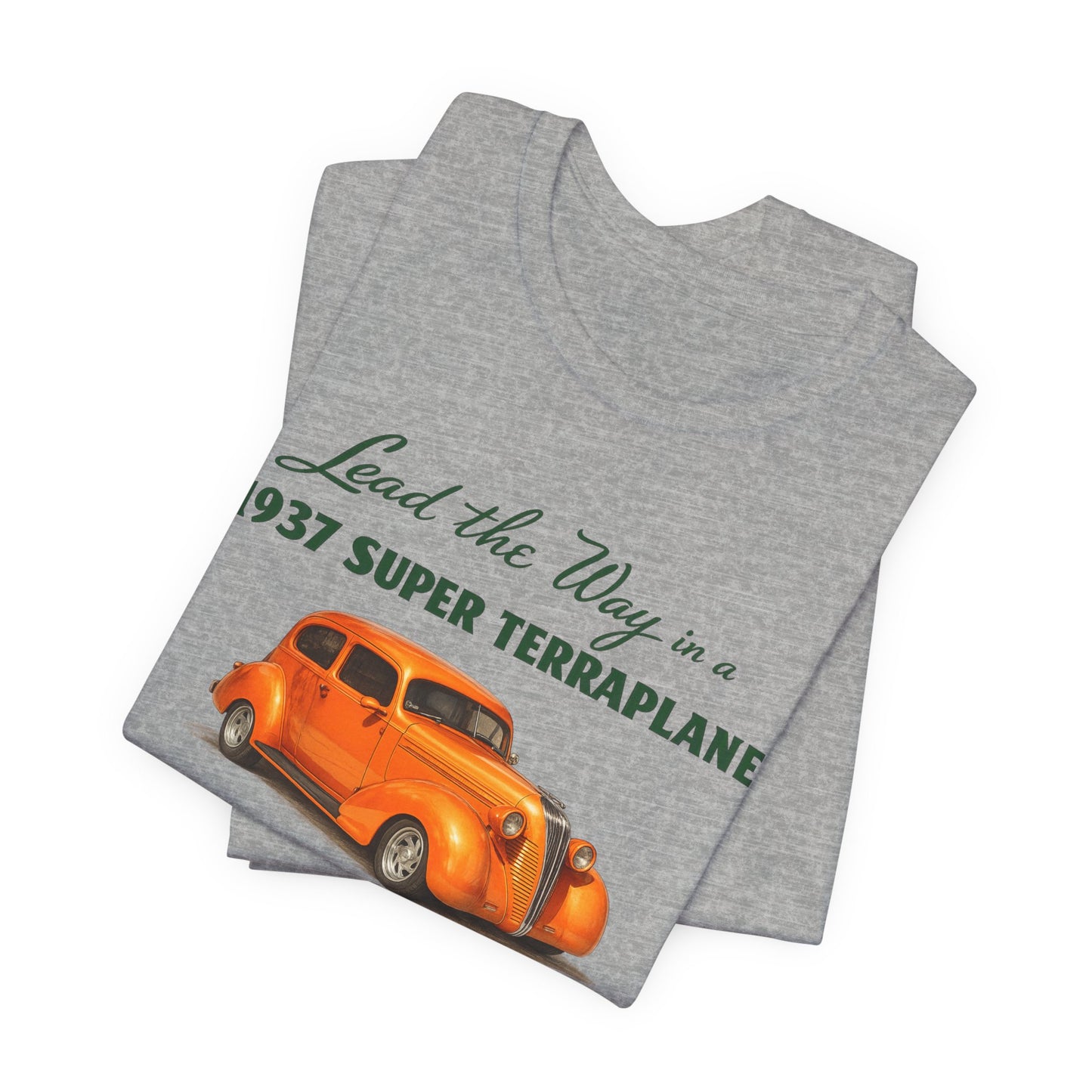 1937 Hudson Super Terraplane Vintage Car Tee – "Lead the Way" Classic Auto Unisex Jersey Short Sleeve T‑Shirt