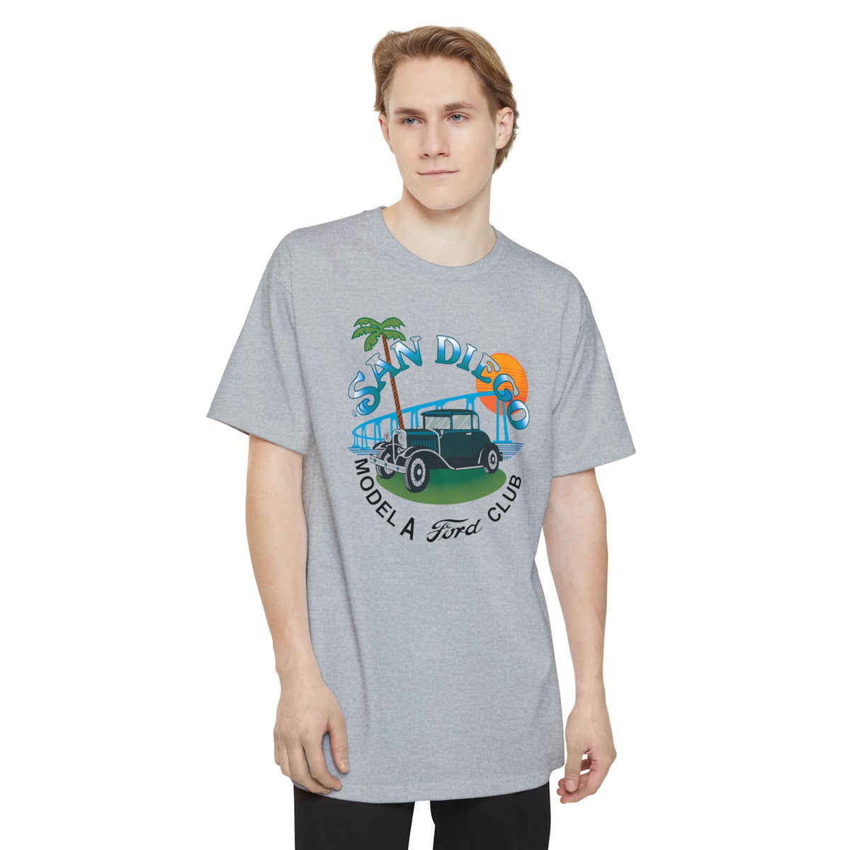 San Diego Model A Ford Club T-Shirt — Unisex Tall Beefy-T® T-Shirt