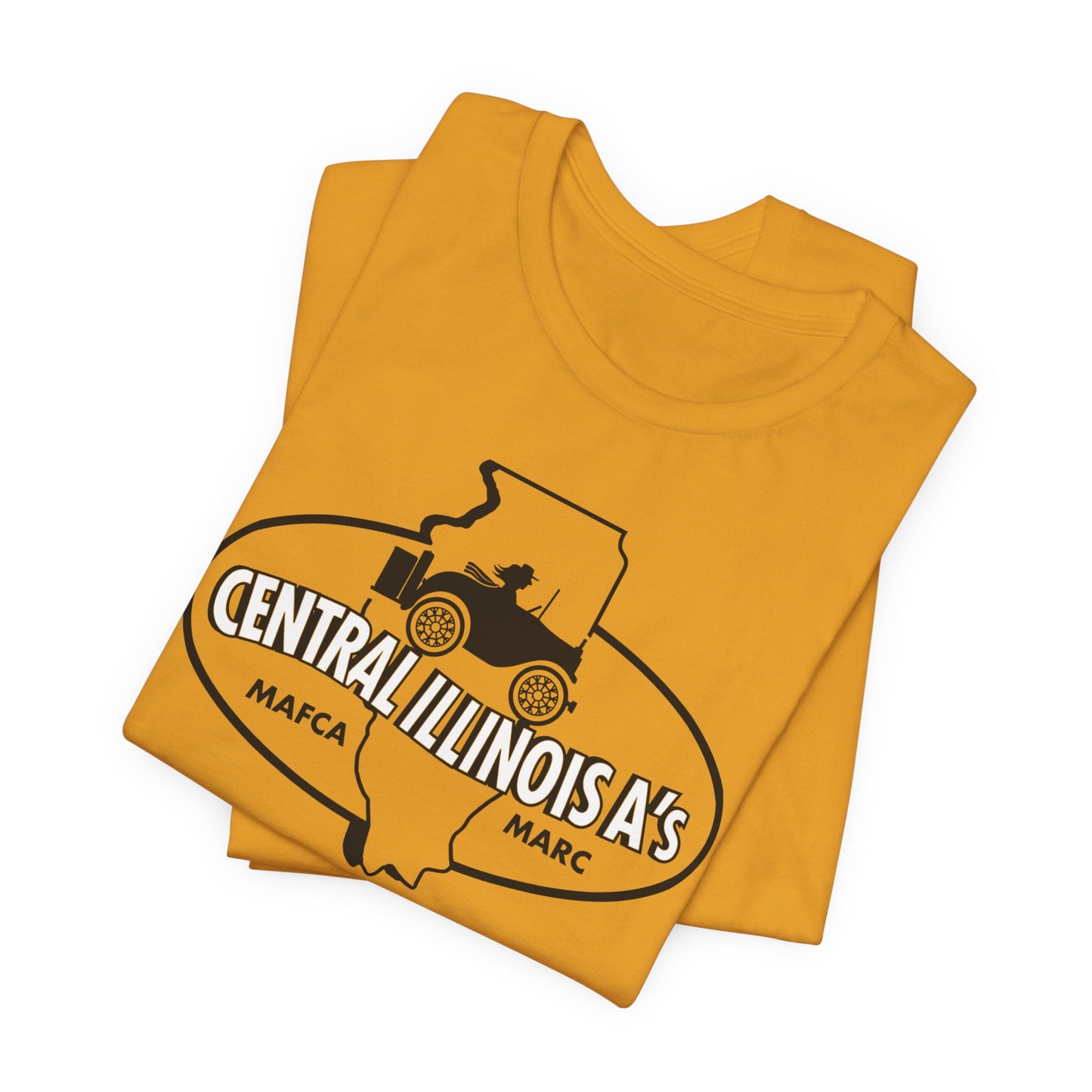 Central Illinois A's Vintage Car T-Shirt - Unisex Jersey Short Sleeve Tee
