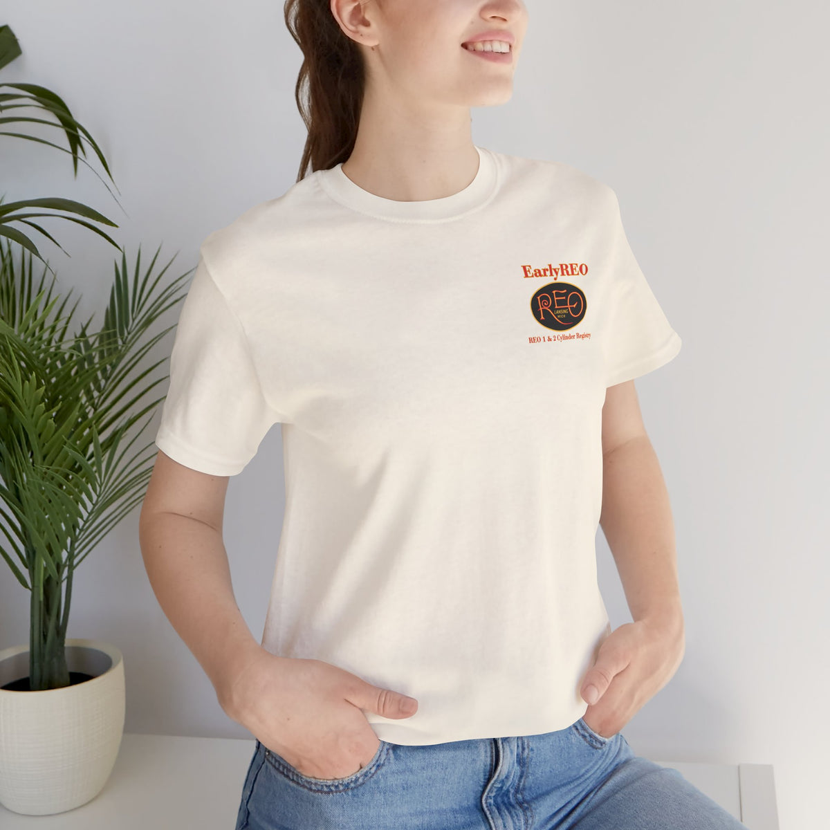 REO Lansing Michigan Mountain Climbers Tee — Unisex Soft Short Sleeve Tee