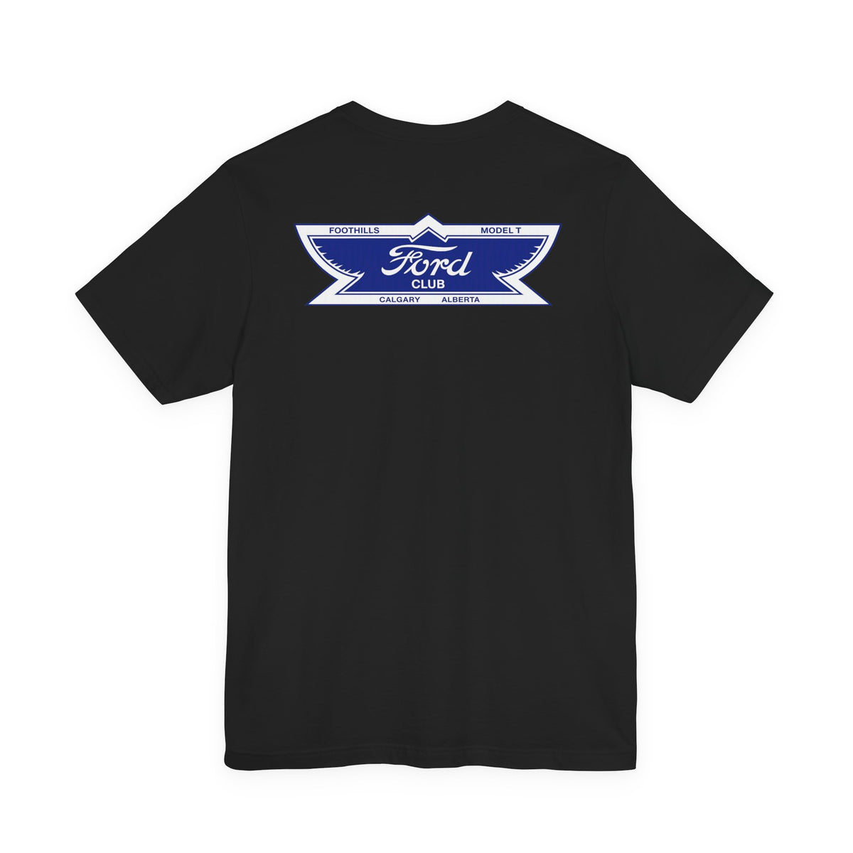 Foothills Model T Club Unisex Soft Tee - Front and Back Logos