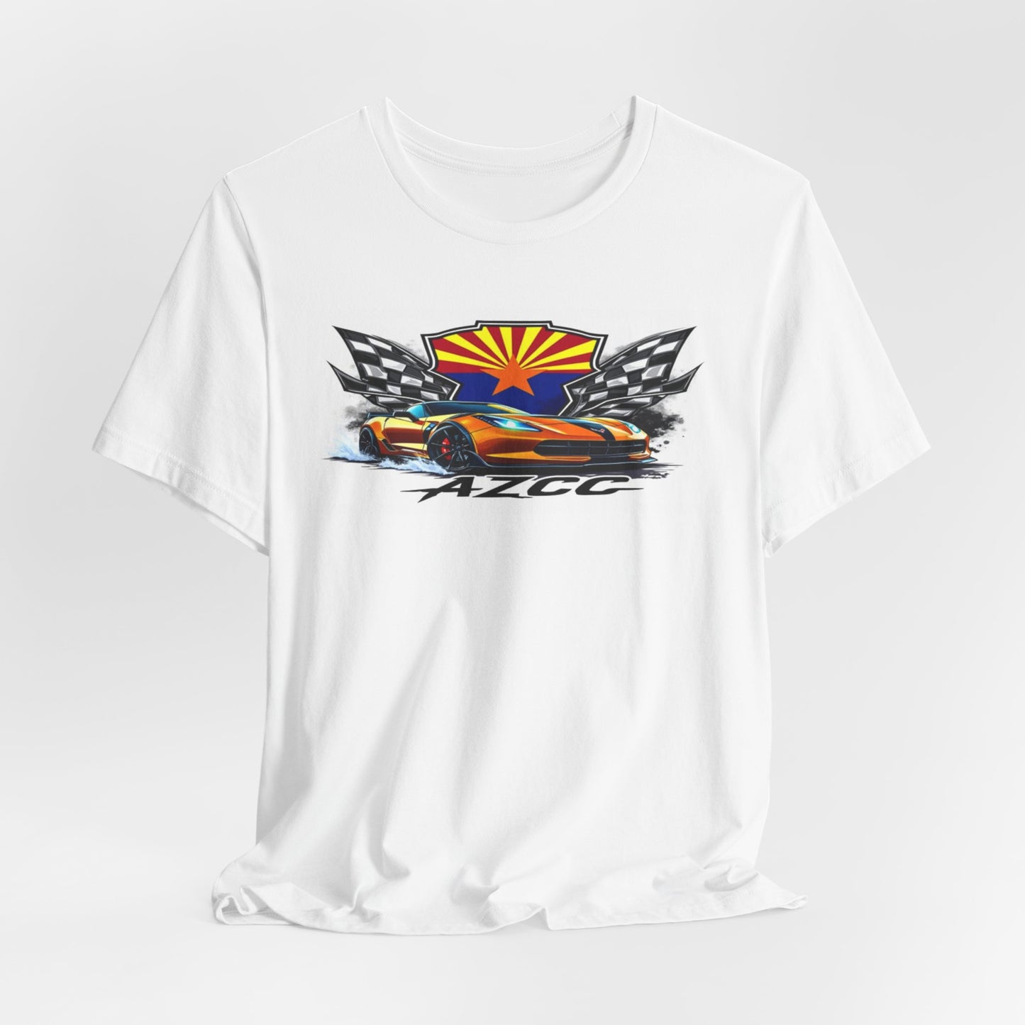 AZCC Racing Tee — Arizona Flag Sports Car Graphic T‑Shirt