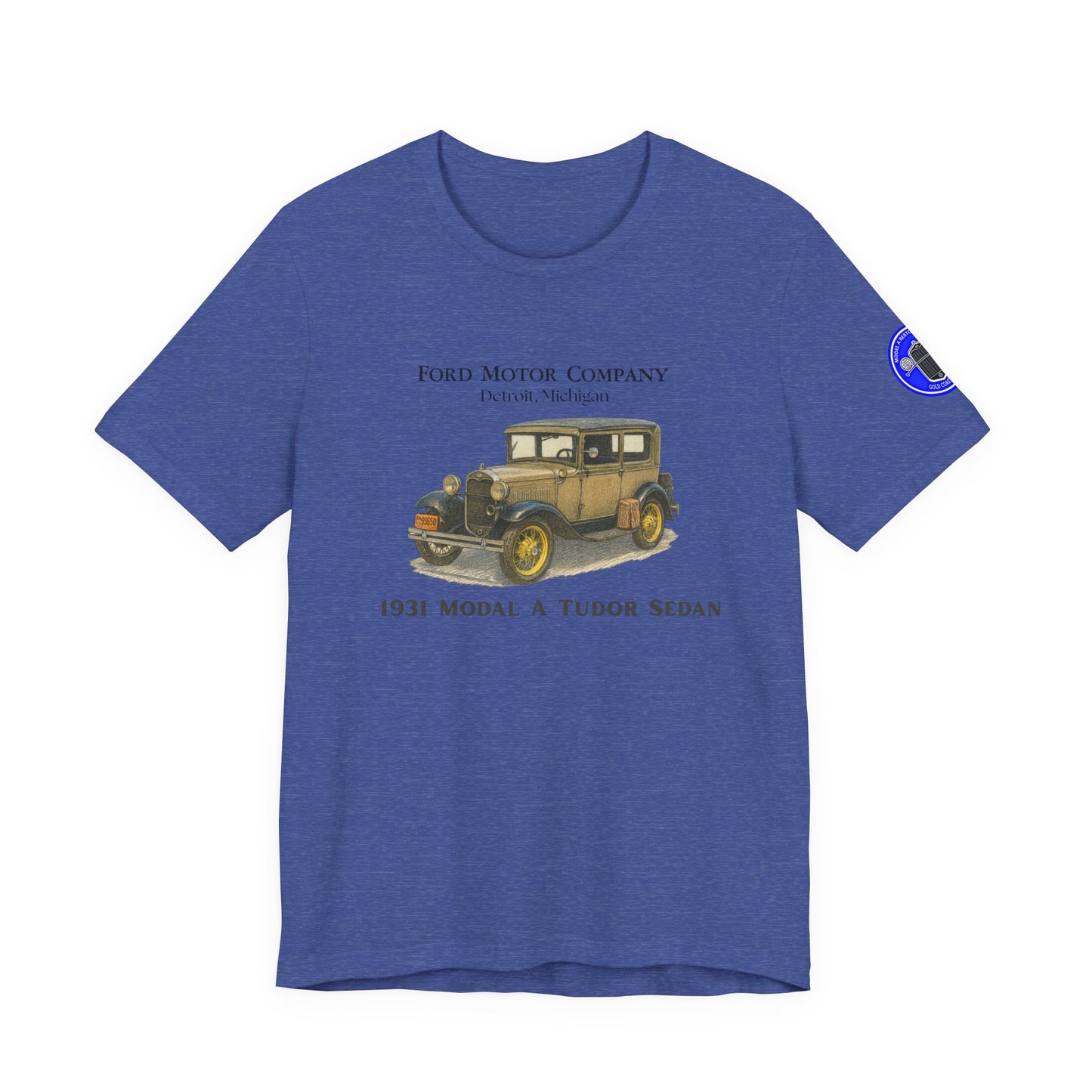 1931 Model A Ford Tudor Sedan Tee – with Gold Coast sleeve logo