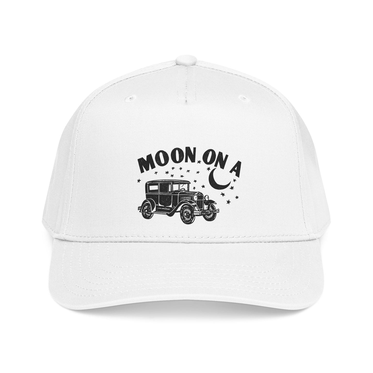 Moon On A - Printed Mid Profile Baseball Cap