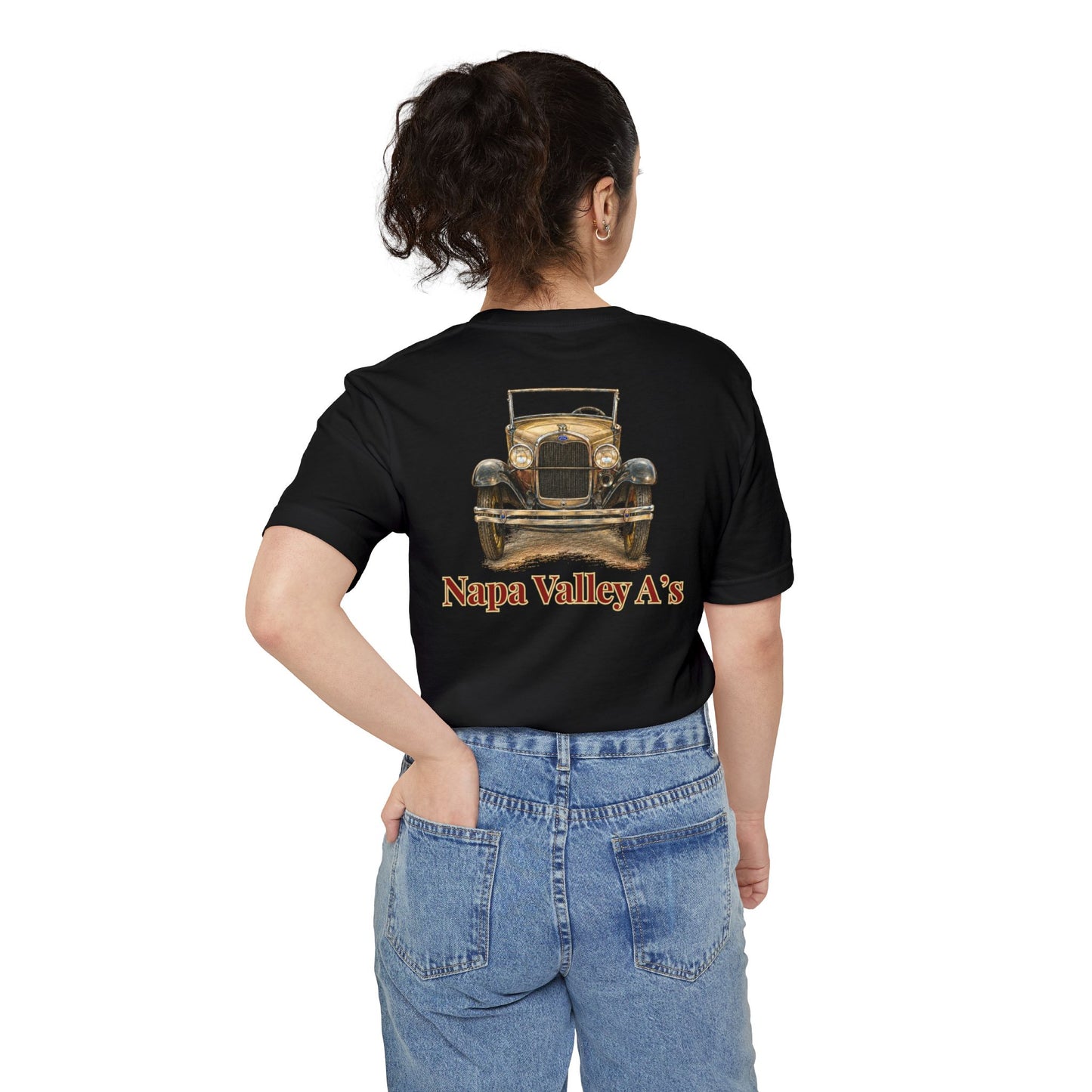 Napa Valley A's Pocket T-Shirt — Small Front Logo and Large Back Logo