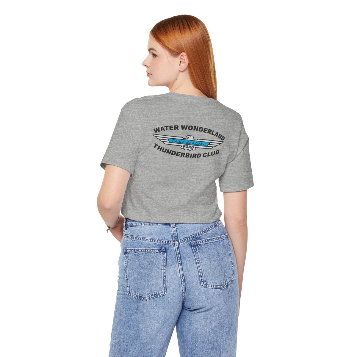 Water Wonderland Thunderbird Club T-Shirt Front and Back Logos – Unisex Soft Short Sleeve Tee