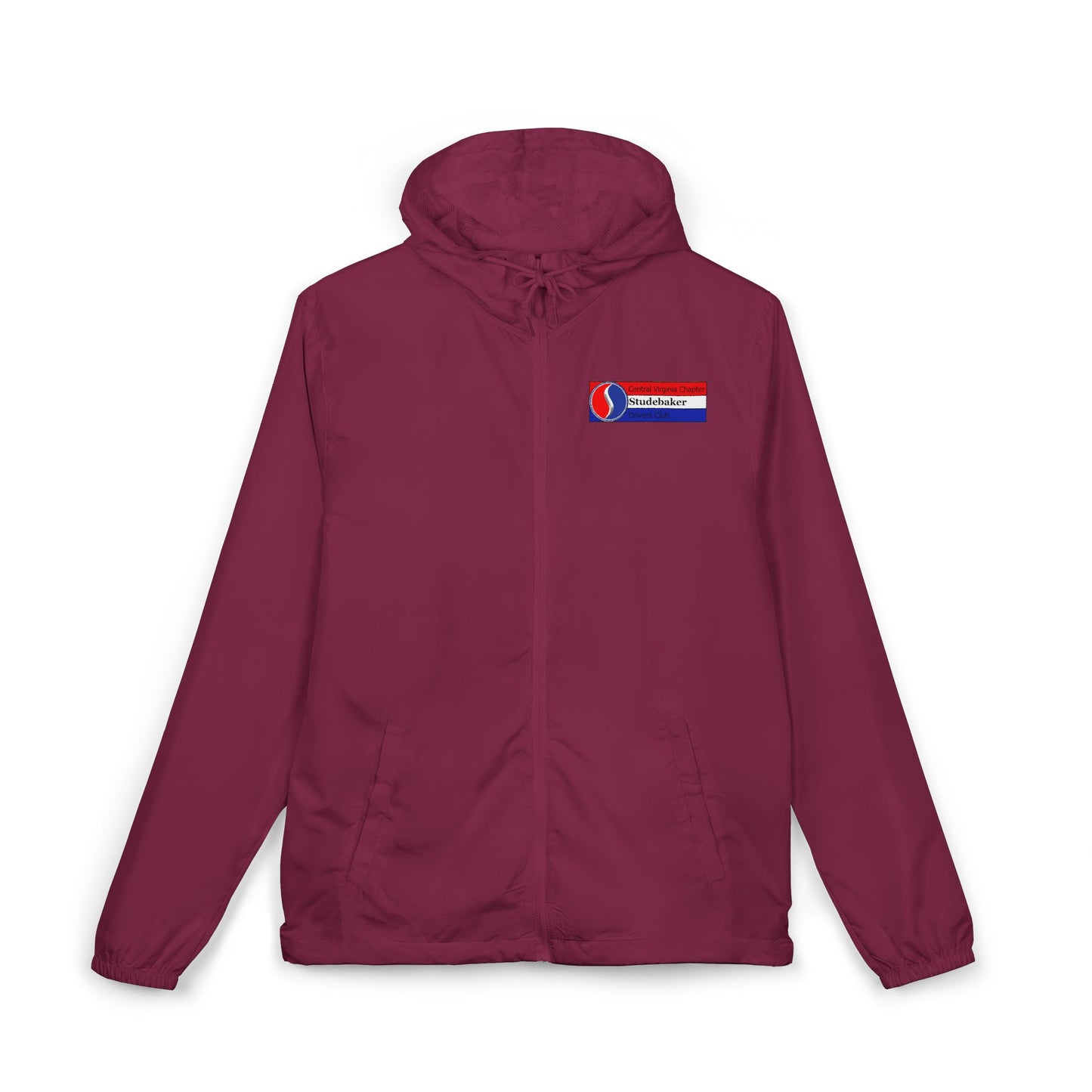 Central Virginia Chapter Studebaker Drivers Club Windbreaker Jacket — Full-Zip Hooded Windbreaker