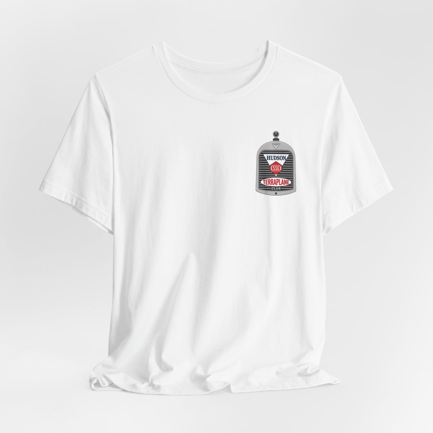 Hudson Essex Terraplane Club Small Chest Logo — Unisex Jersey Short Sleeve Tee