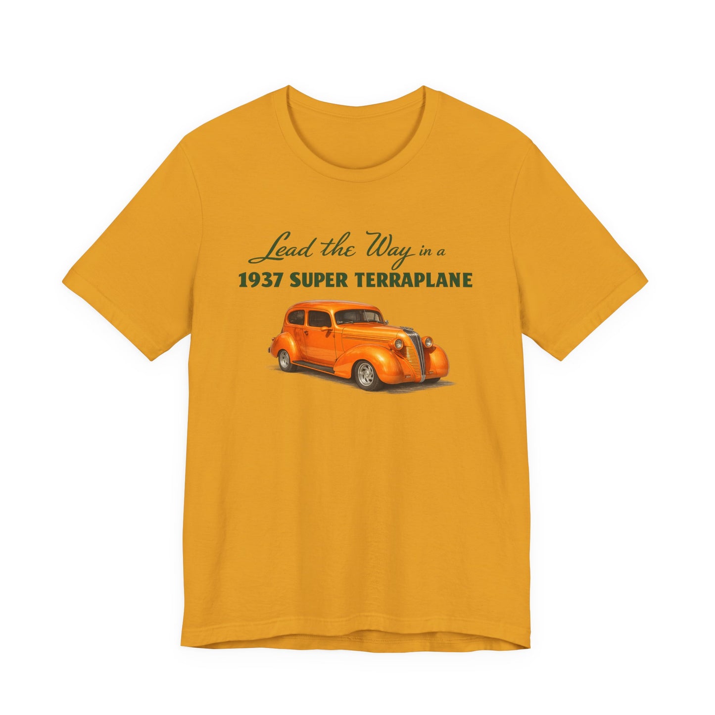 1937 Hudson Super Terraplane Vintage Car Tee – "Lead the Way" Classic Auto Unisex Jersey Short Sleeve T‑Shirt