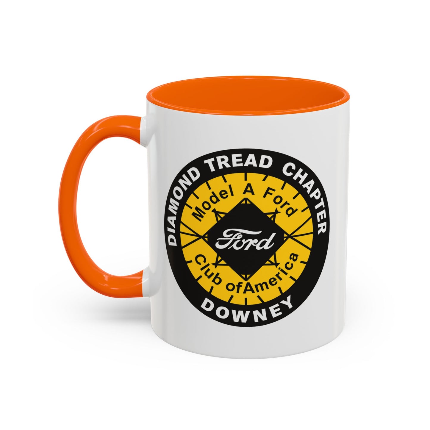 Diamond Tread Chapter Downey Ford Coffee Mug — Model A Ford Club Accent Mug (11/15oz)