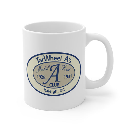 TarWheel A’s Club Mug — Raleigh NC Vintage Model A Ford 1928-1931 Coffee Cup
