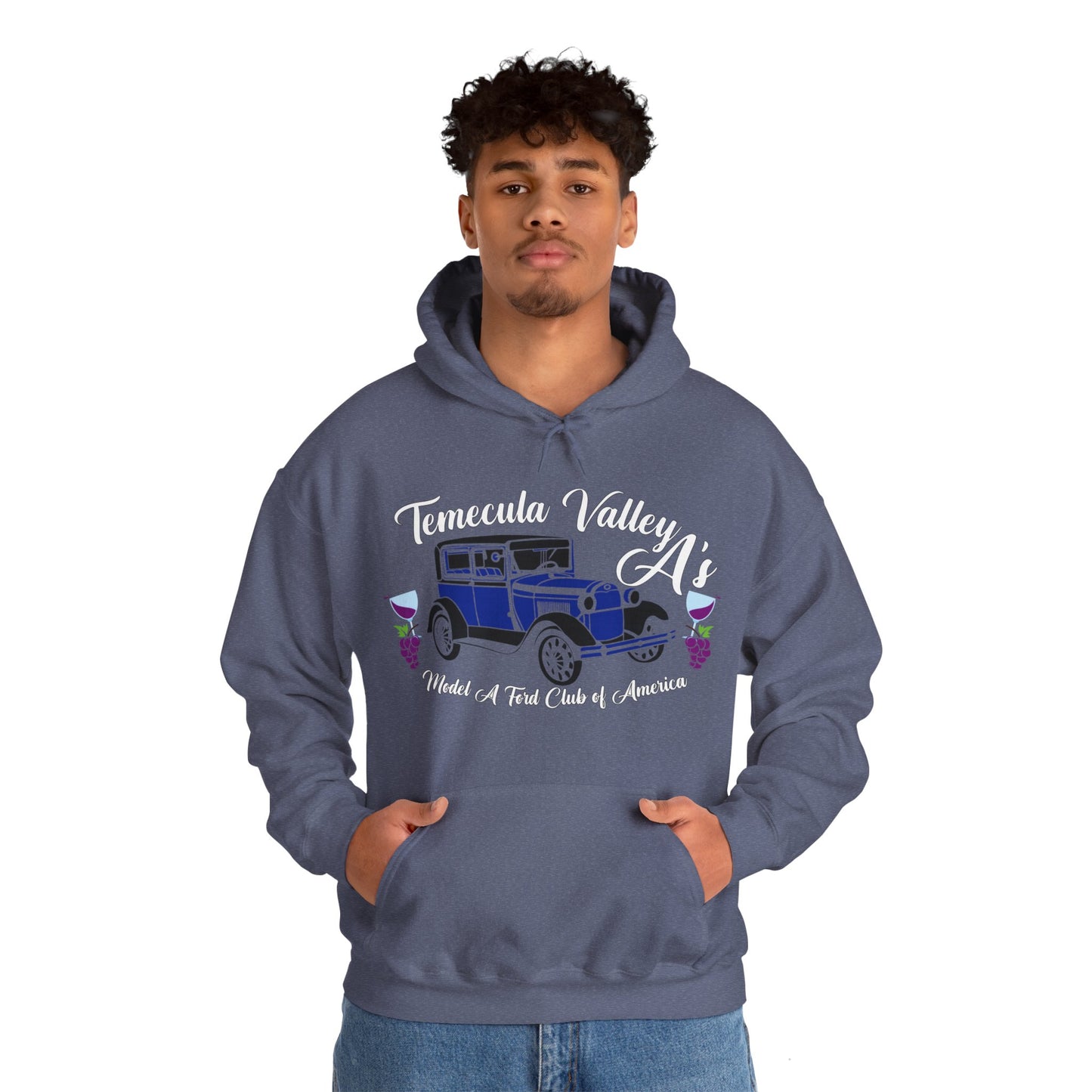 Temecula Valley A's (front print) Unisex Heavy Blend™ Hooded Sweatshirt