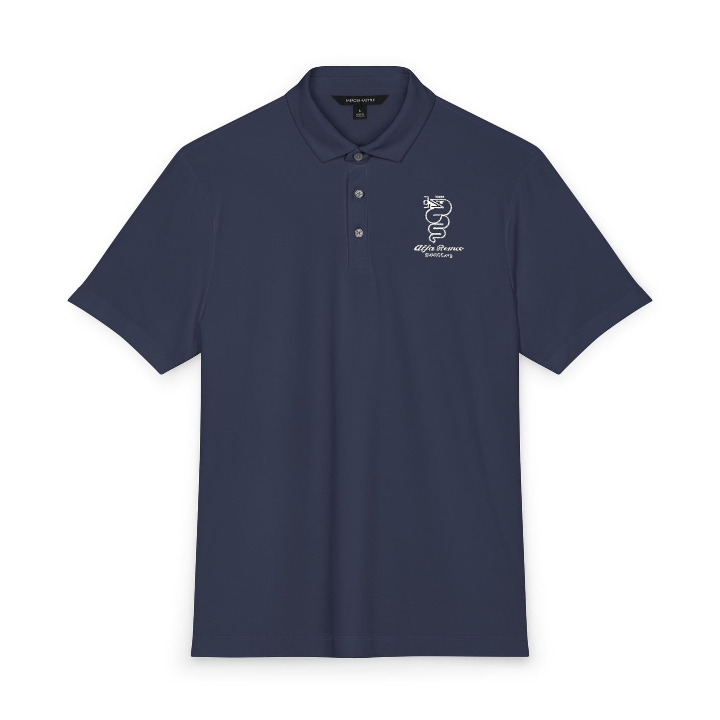 DVAROC.org Men's Embroidered Polo Shirt - Small White Logo