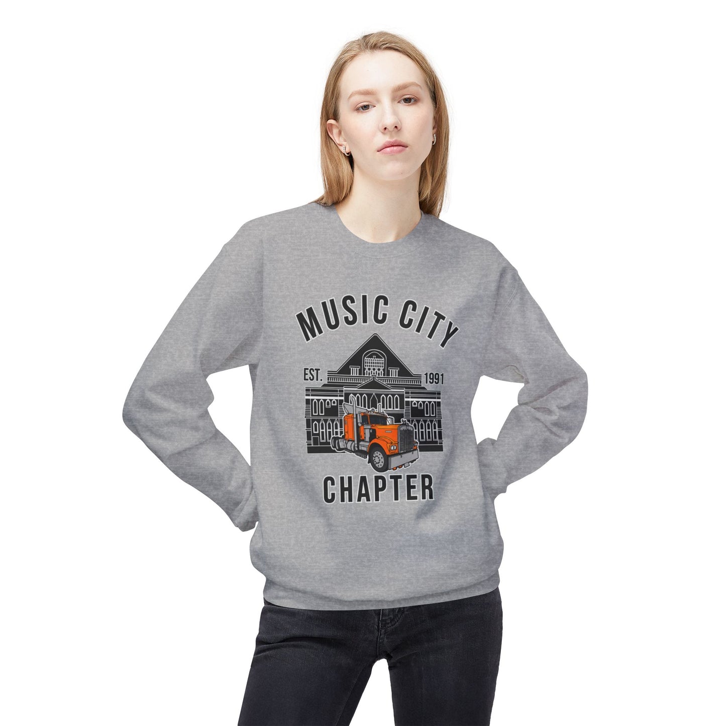 Music City Chapter ATHS — Unisex Midweight Softstyle Fleece Crewneck Sweatshirt