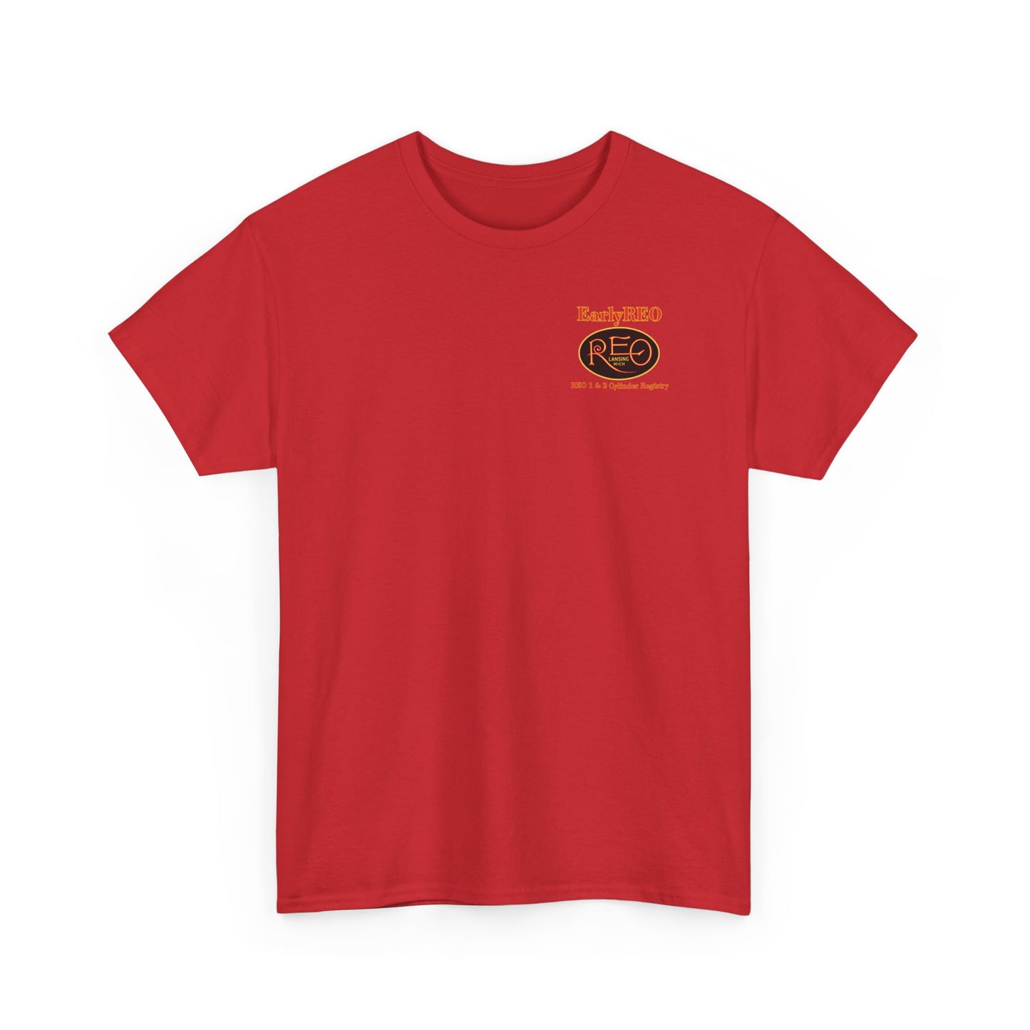 EarlyREO and REO 1 & 2 Cylinder Registry Logo Tee — Chest and Back Logos