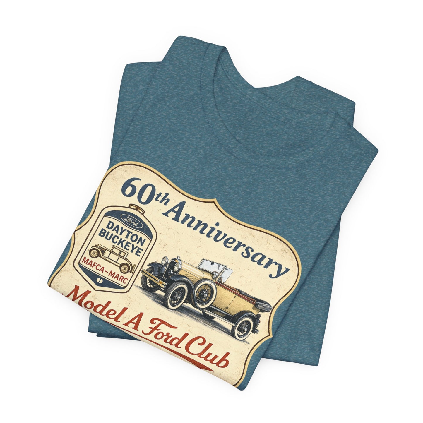 Dayton Buckeye Model A Ford Club 60th Anniversary T-Shirt (KS) - Vintage Car Tee