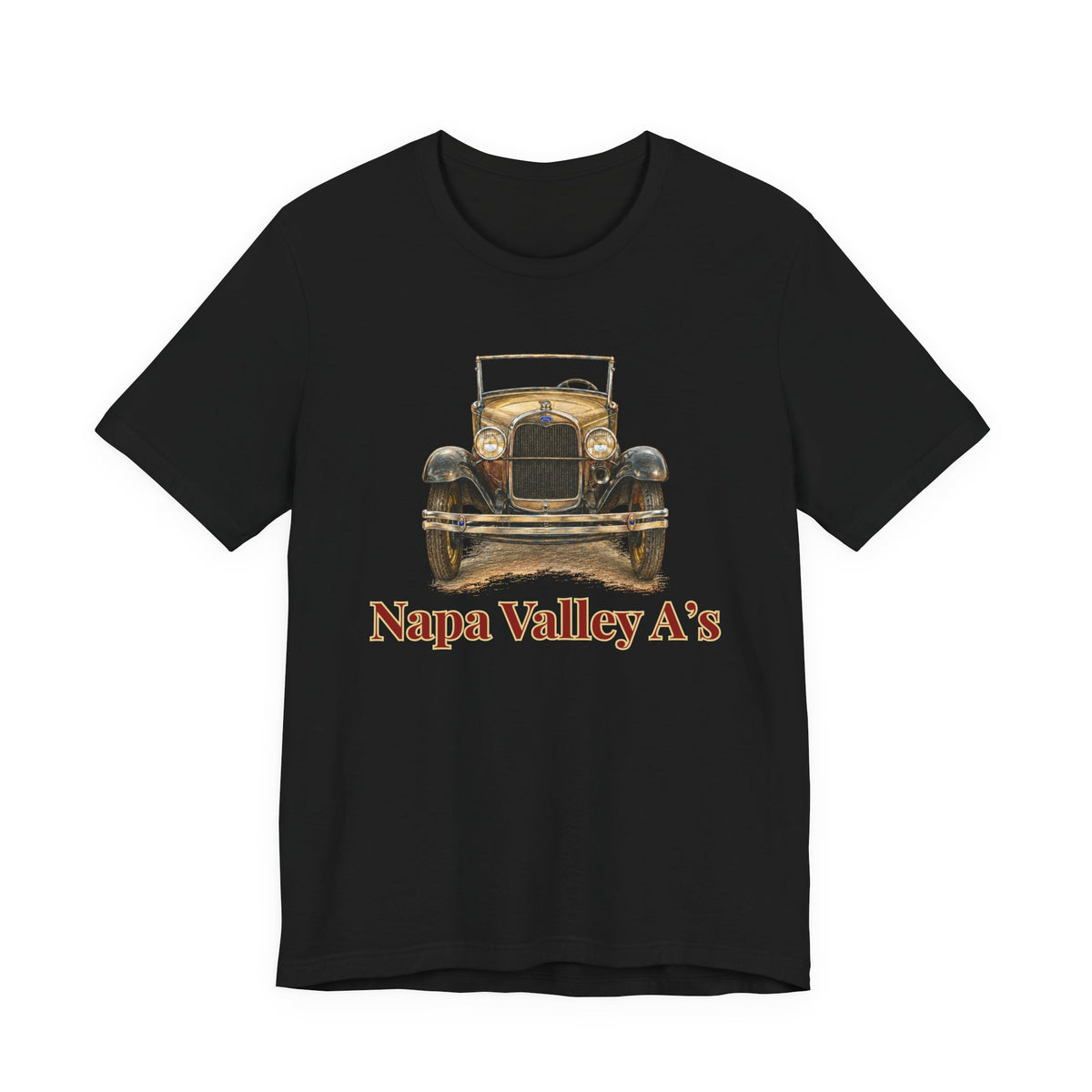 Napa Valley A’s Vintage Car Tee - Large Front Logo