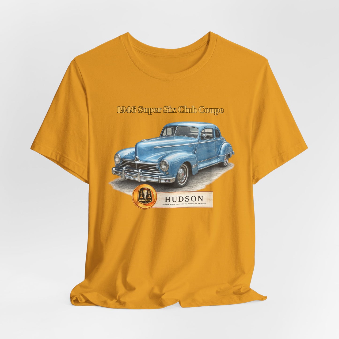 1946 Hudson Super Six Club Coupe T-Shirt – Classic Vintage Car Tee (DE)