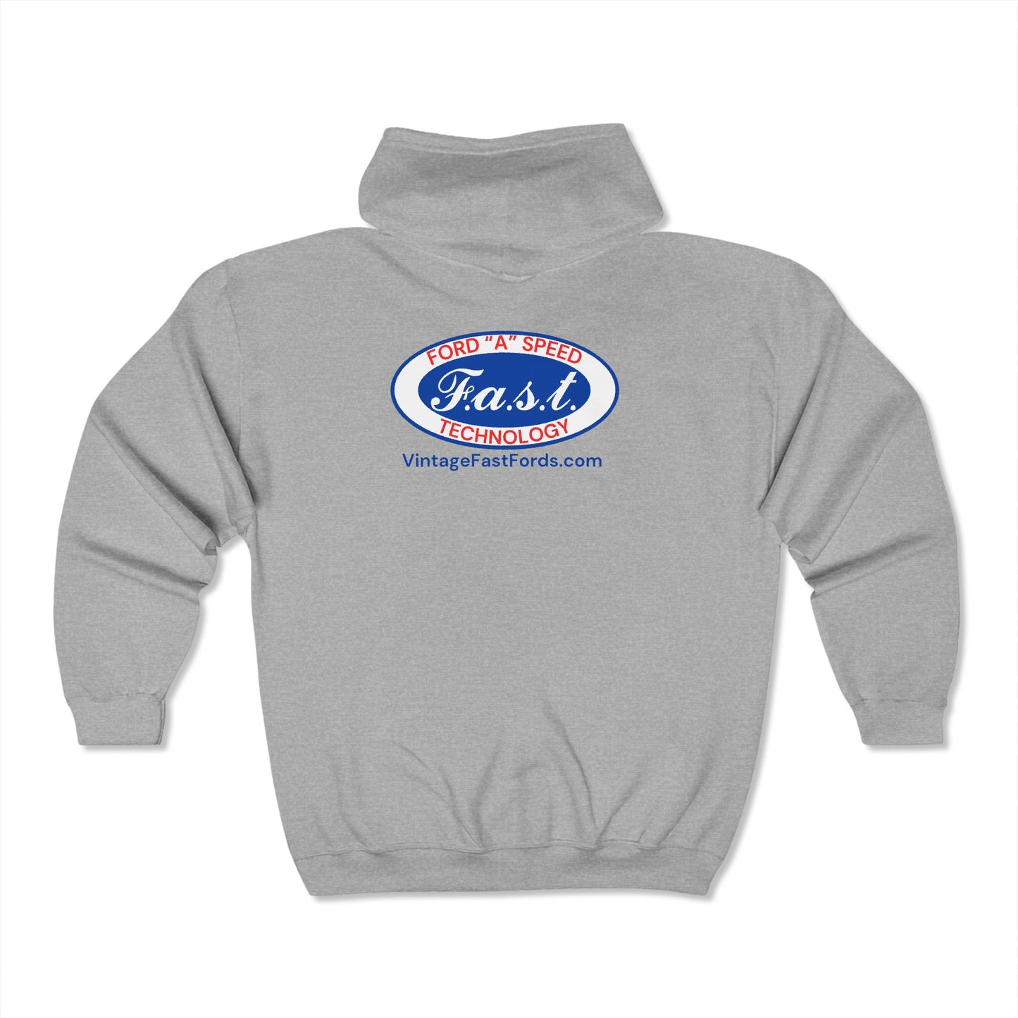 F.a.s.t. Ford "A" Speed Technology Zip Hoodie - Unisex Heavy Blend Full Zip