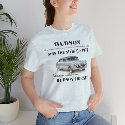 1953 Hudson Hornet Car Tee - Unisex Jersey Short Sleeve Tee
