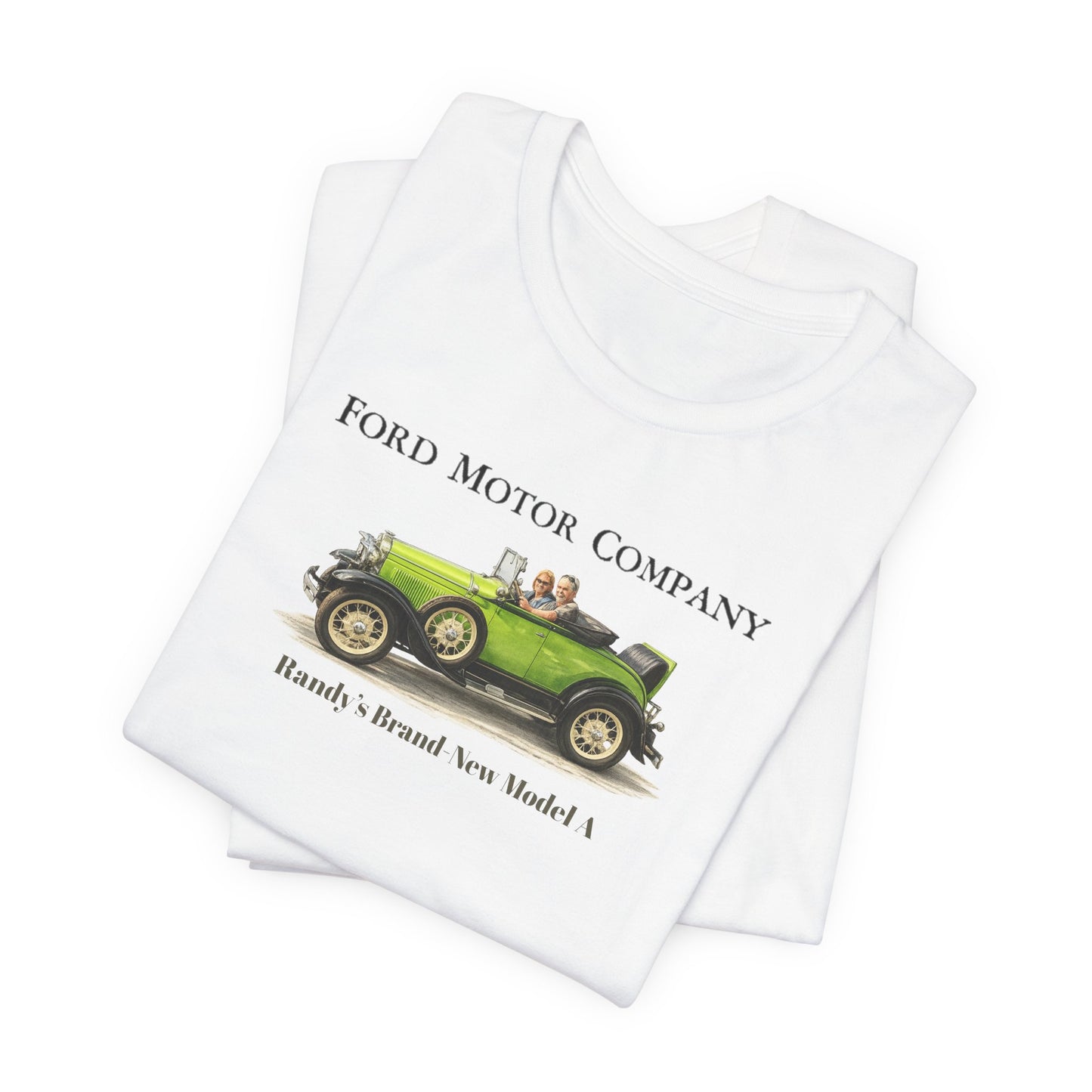 Randy's Brand-New Model A Tee — Classic Antique Car Graphic Shirt