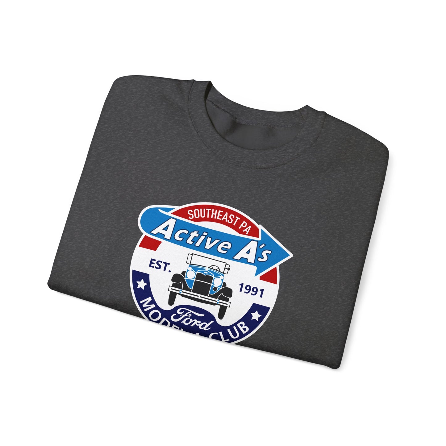 Active A's Ford Model A Club Crewneck Sweatshirt — Vintage Car Club Pullover
