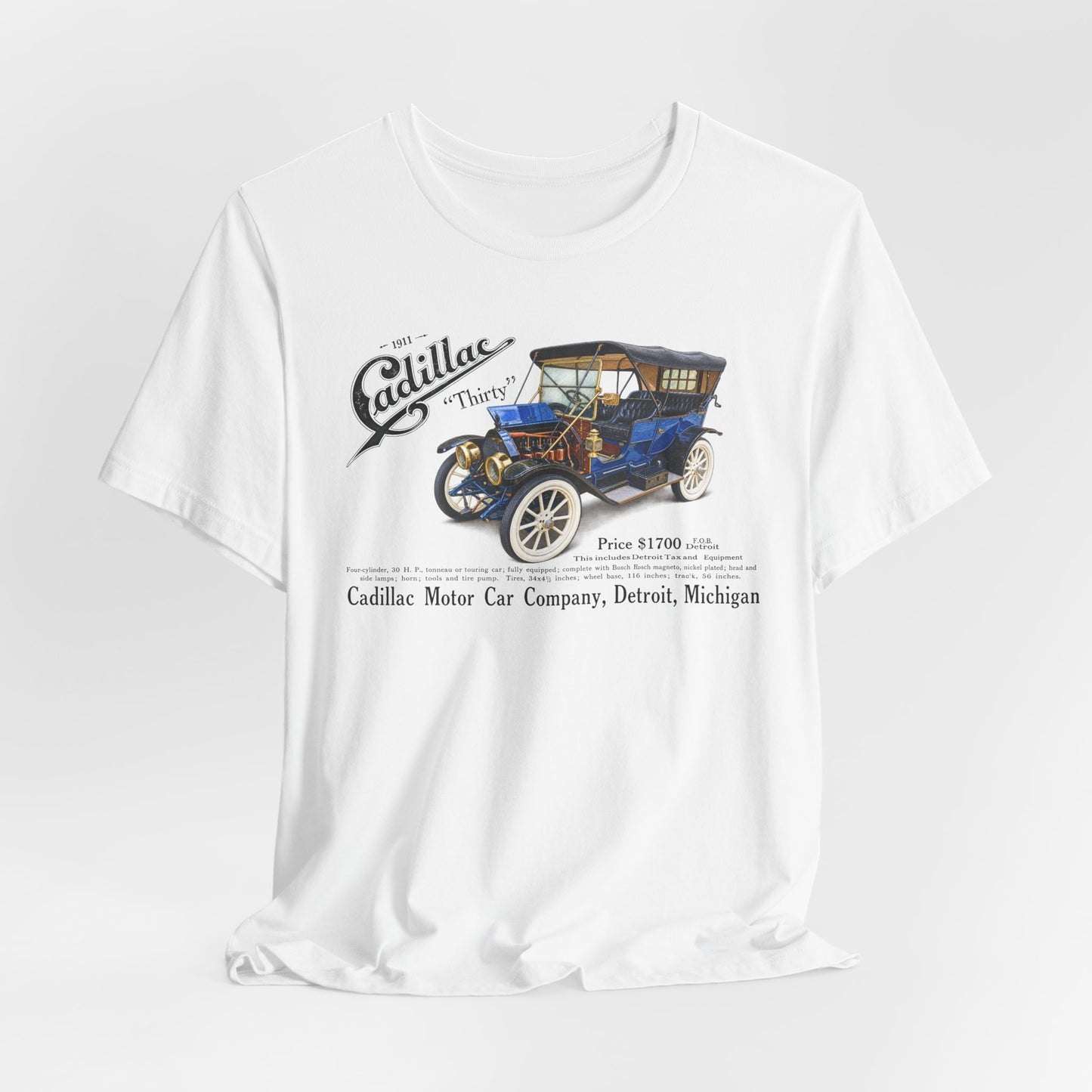 1911 Cadillac Vintage Car Tee – Classic Antique Automobile Graphic Shirt