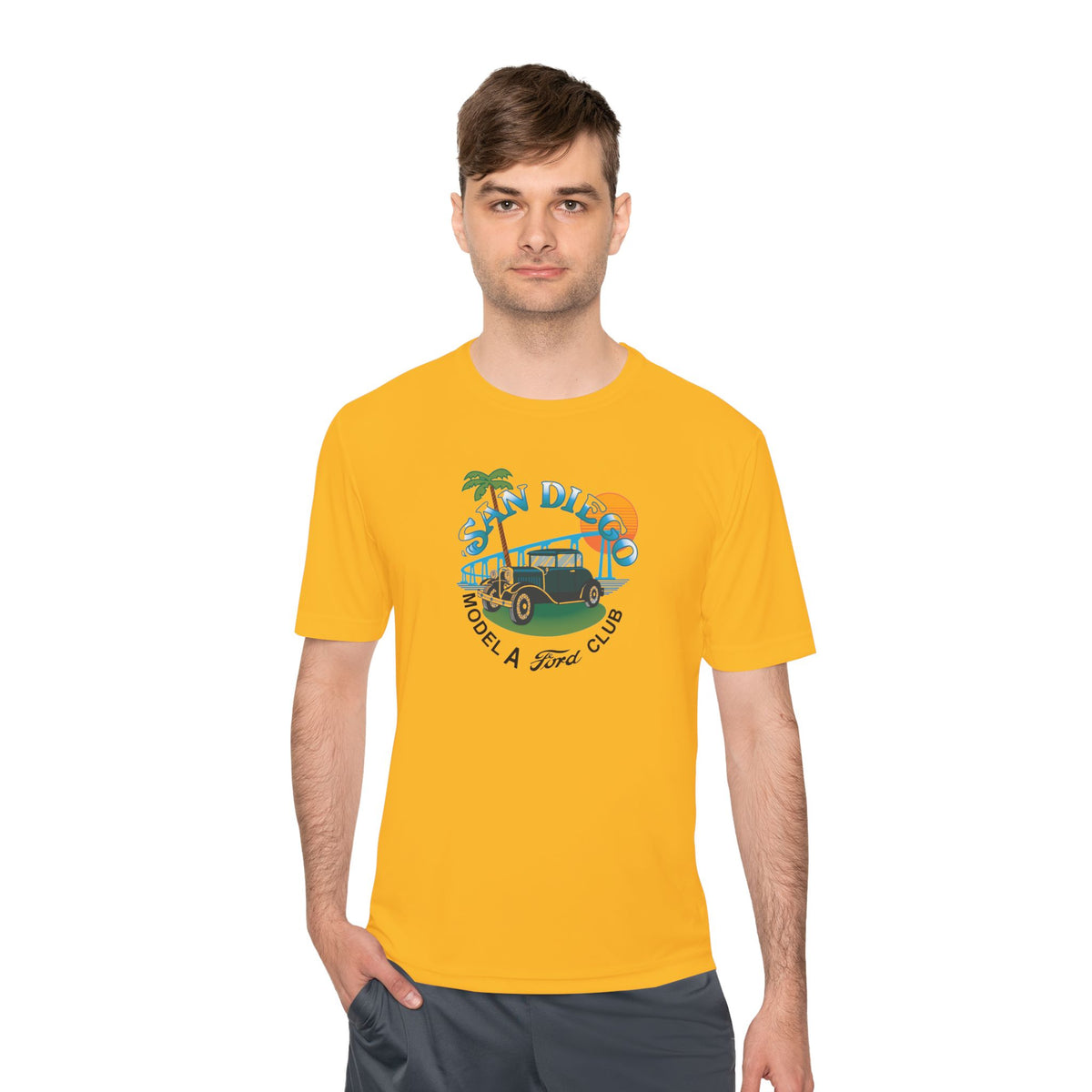 San Diego Model A Ford Club Tee — Moisture‑Wicking Shirt