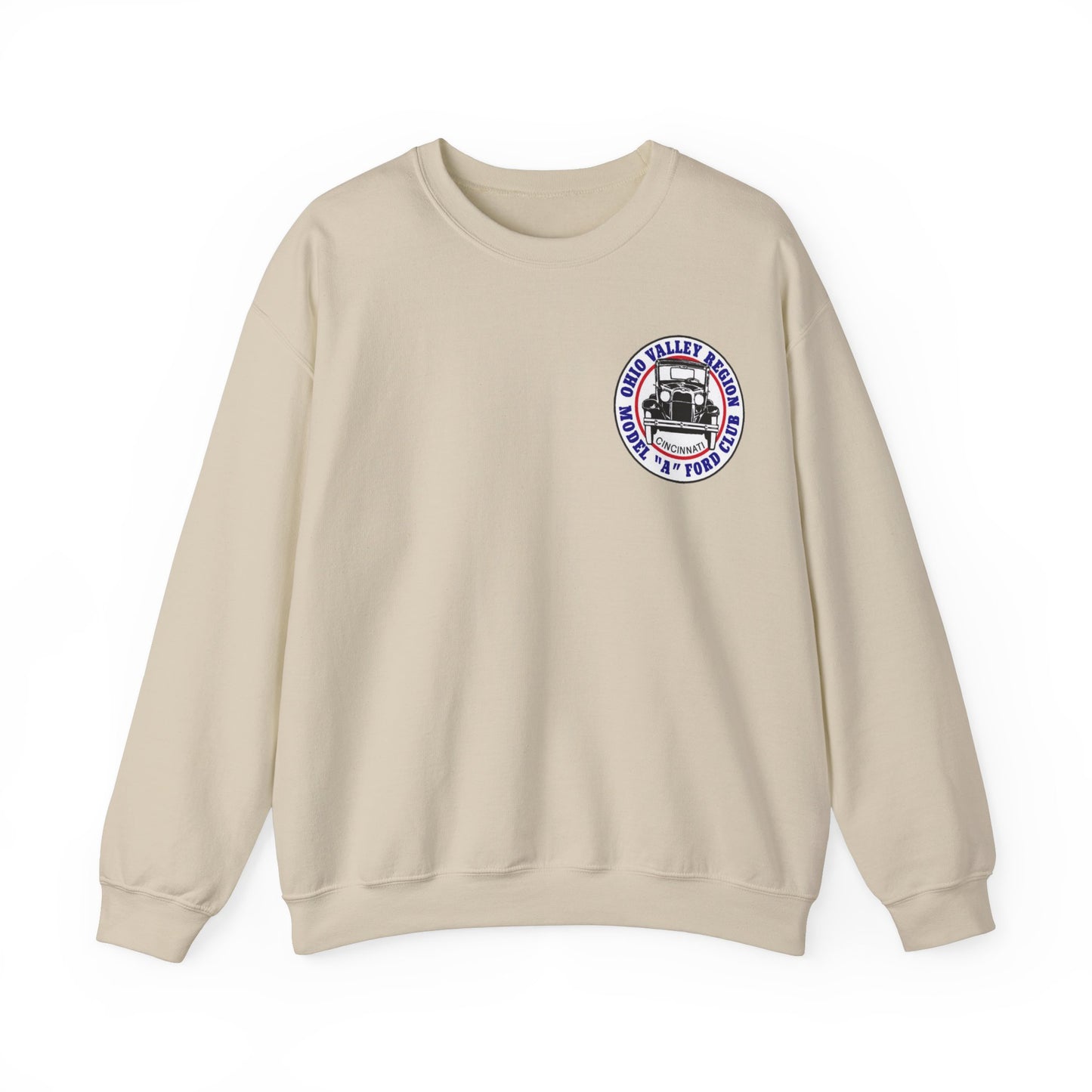 Ohio Valley Region Model A Ford Club (front and back logo) Unisex Heavy Blend™ Crewneck Sweatshirt