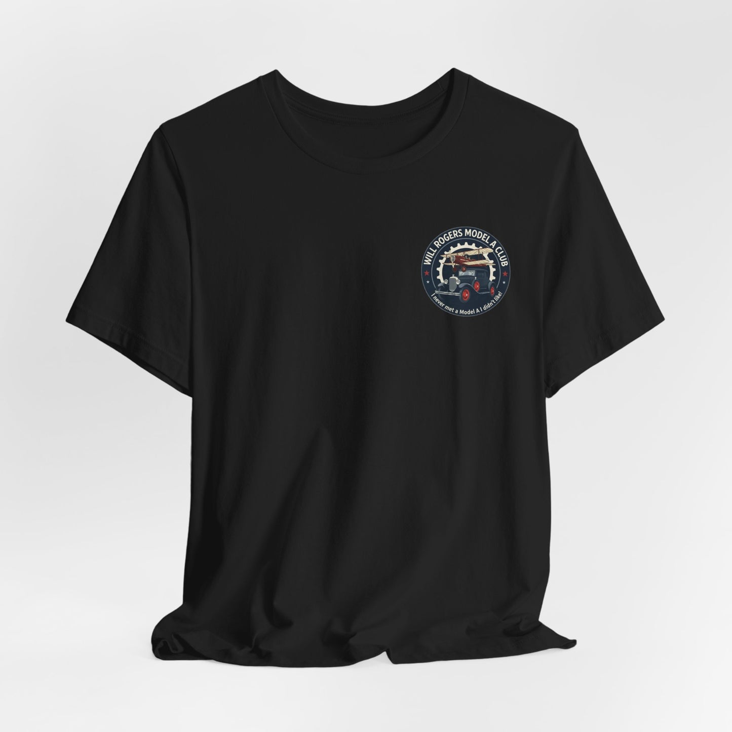 Will Rogers Model A Club – Vintage Car Graphic Tee (Front and Back Logos)