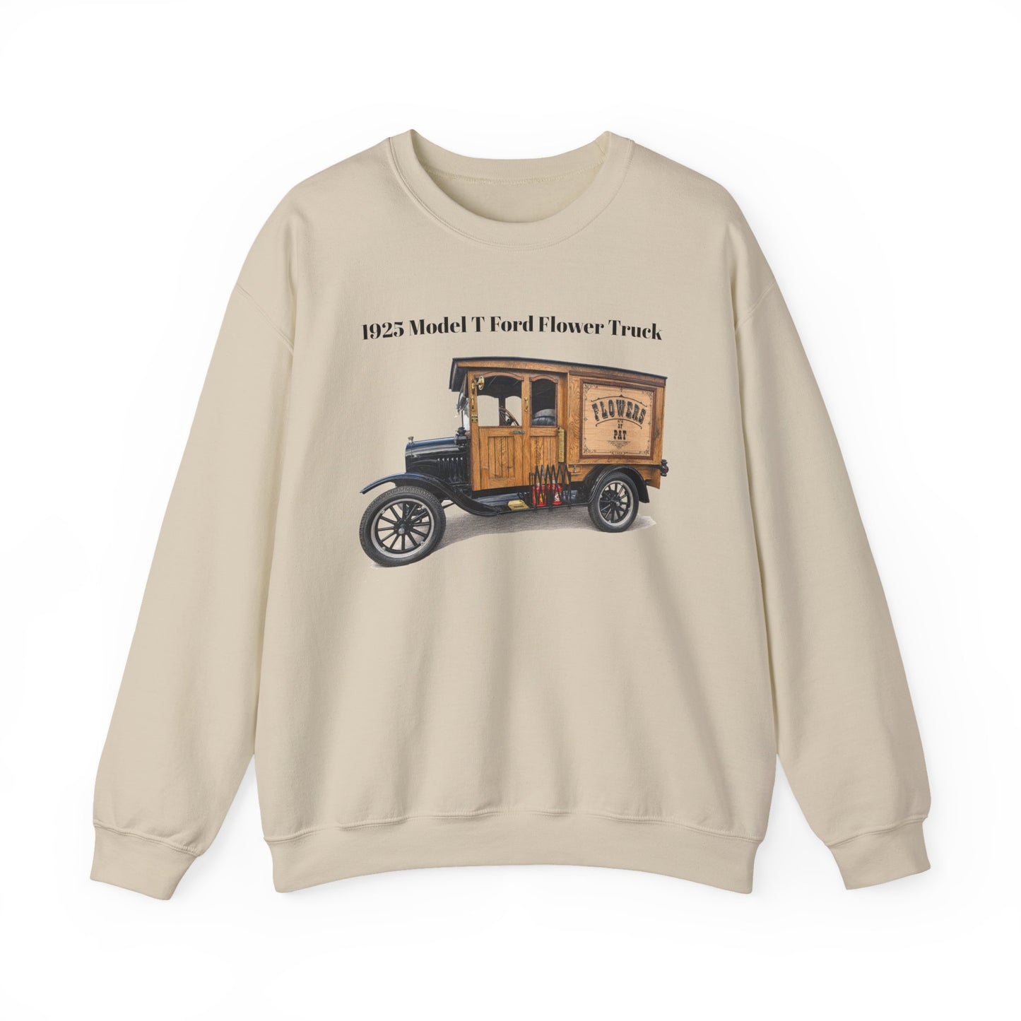 1925 Model T Ford Flower Delivery Truck Sweatshirt (DanS) - Unisex Heavy Blend™ Crewneck Sweatshirt