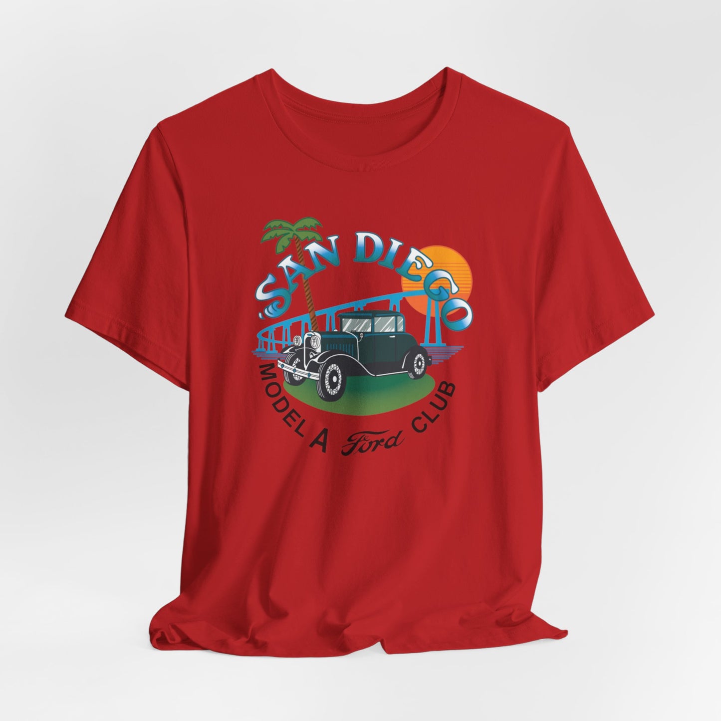 San Diego Model A Ford Club Tee — Large Front Logo